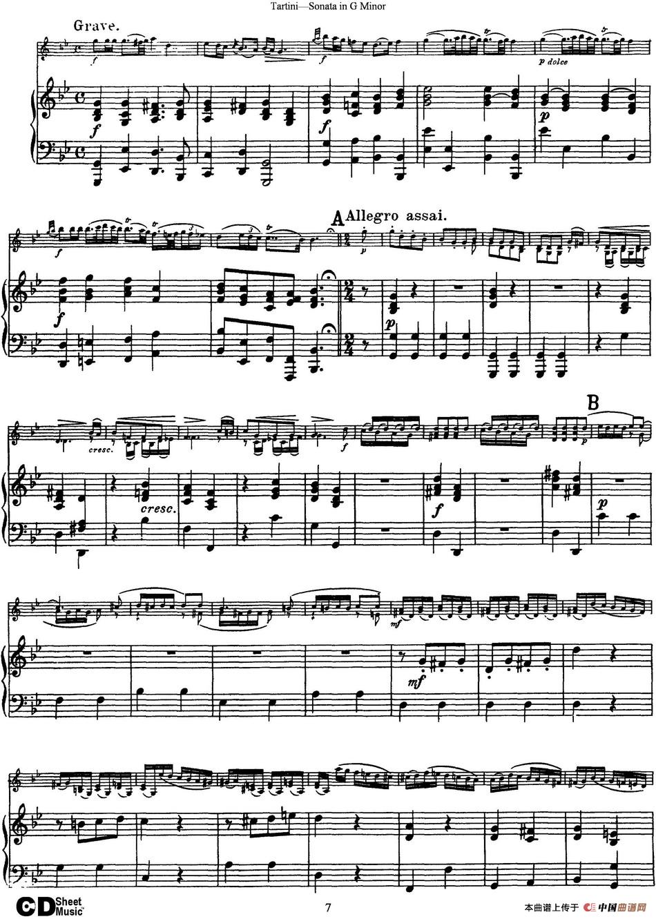 Violin Sonata in G Minor（The Devils Trill）（小提琴+钢琴