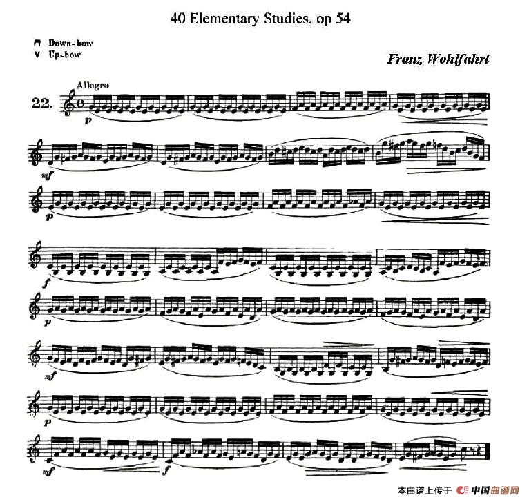 40首小提琴初级技巧练习曲之22