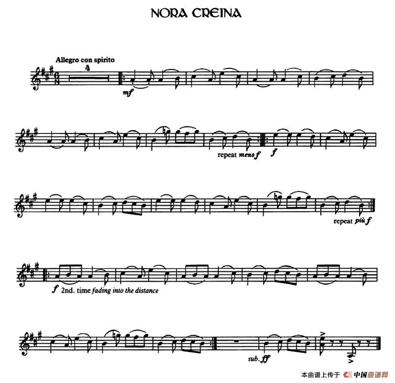 Nora Creina（爱尔兰曲调）