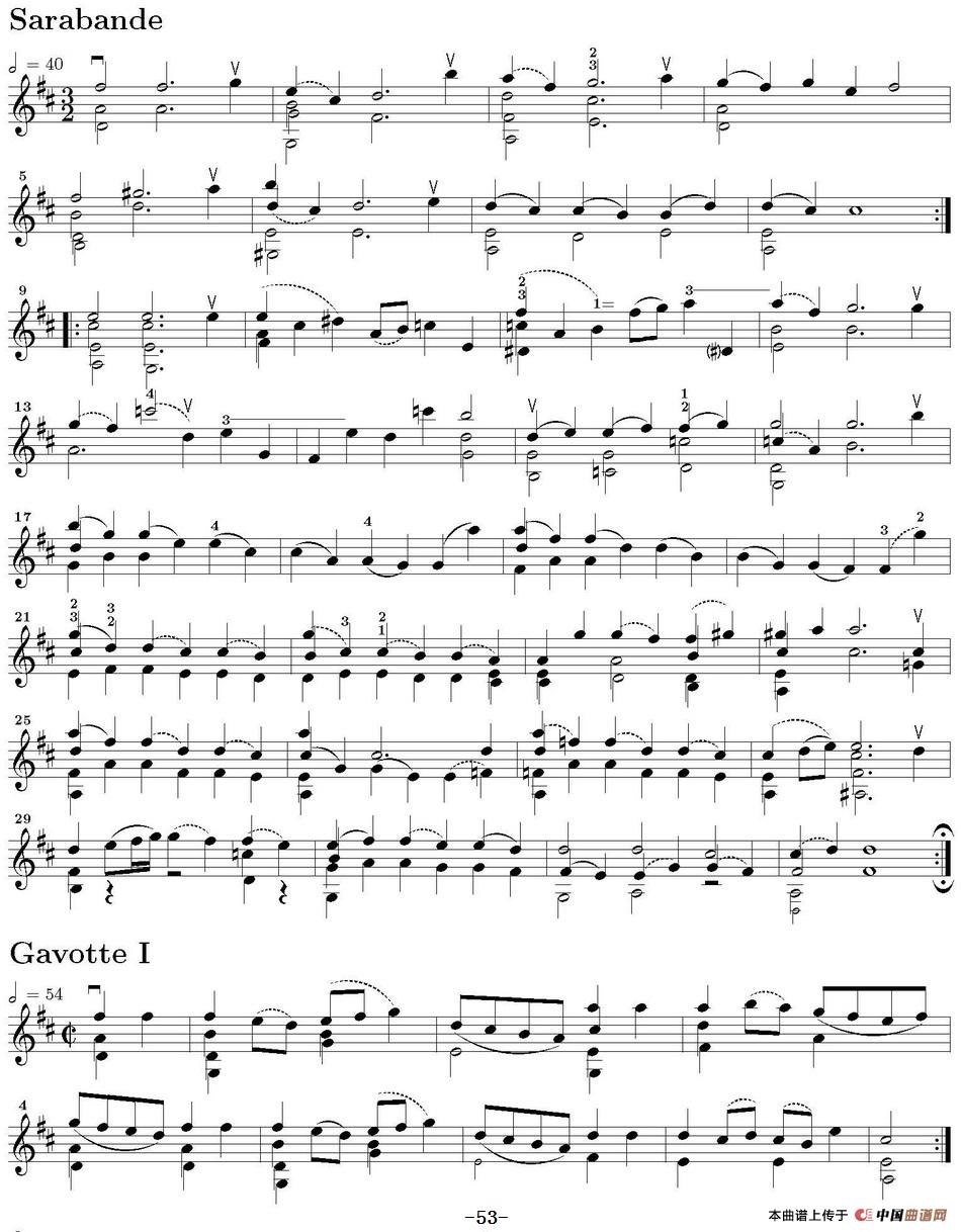 Six Suite Violincello Solo senza Basso（Suite VI）（6首无伴
