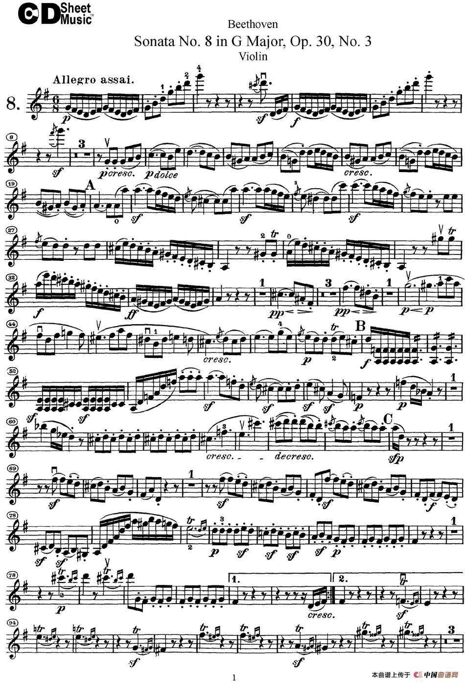 Violin Sonata No.8 in G Major Op.30 No.3_1