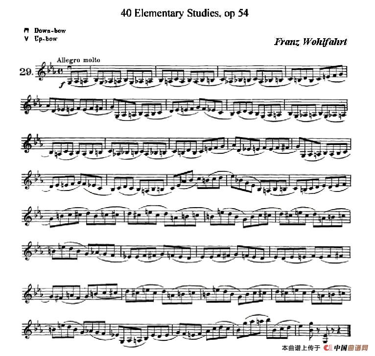 40首小提琴初级技巧练习曲之29