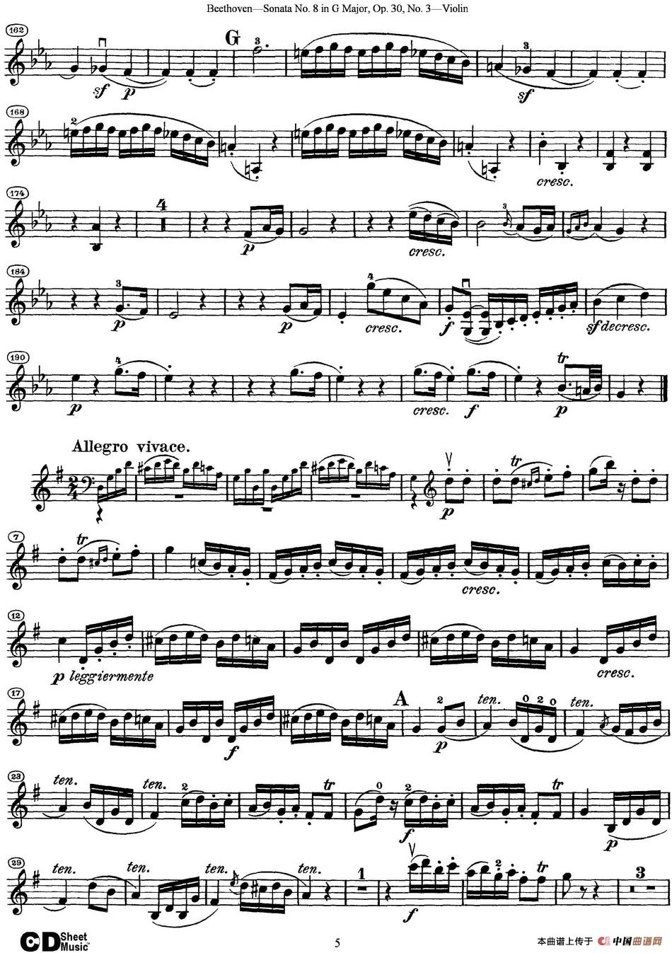 Violin Sonata No.8 in G Major Op.30 No.3