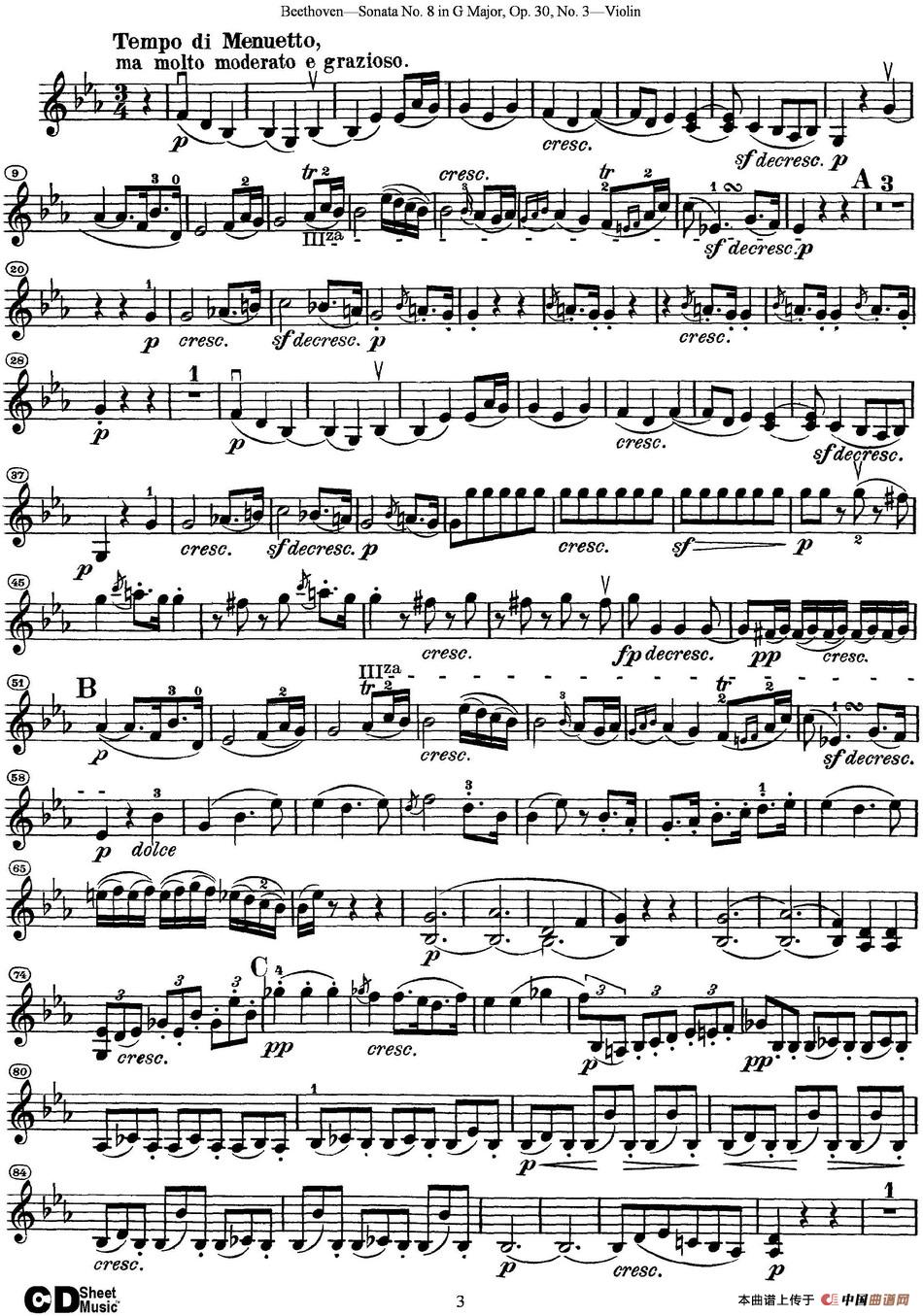 Violin Sonata No.8 in G Major Op.30 No.3