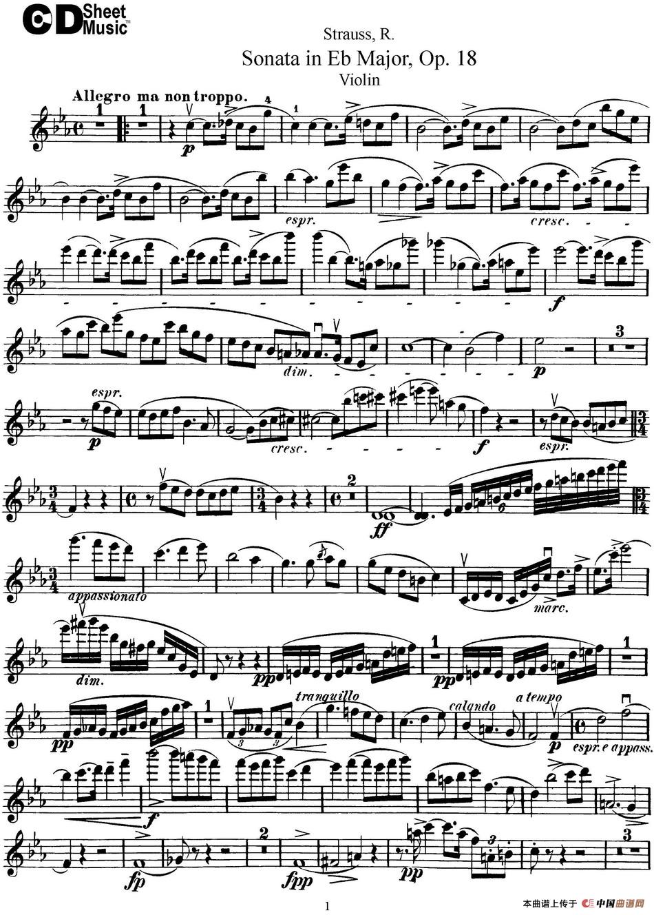 Violin Sonata in Eb Major Op.18
