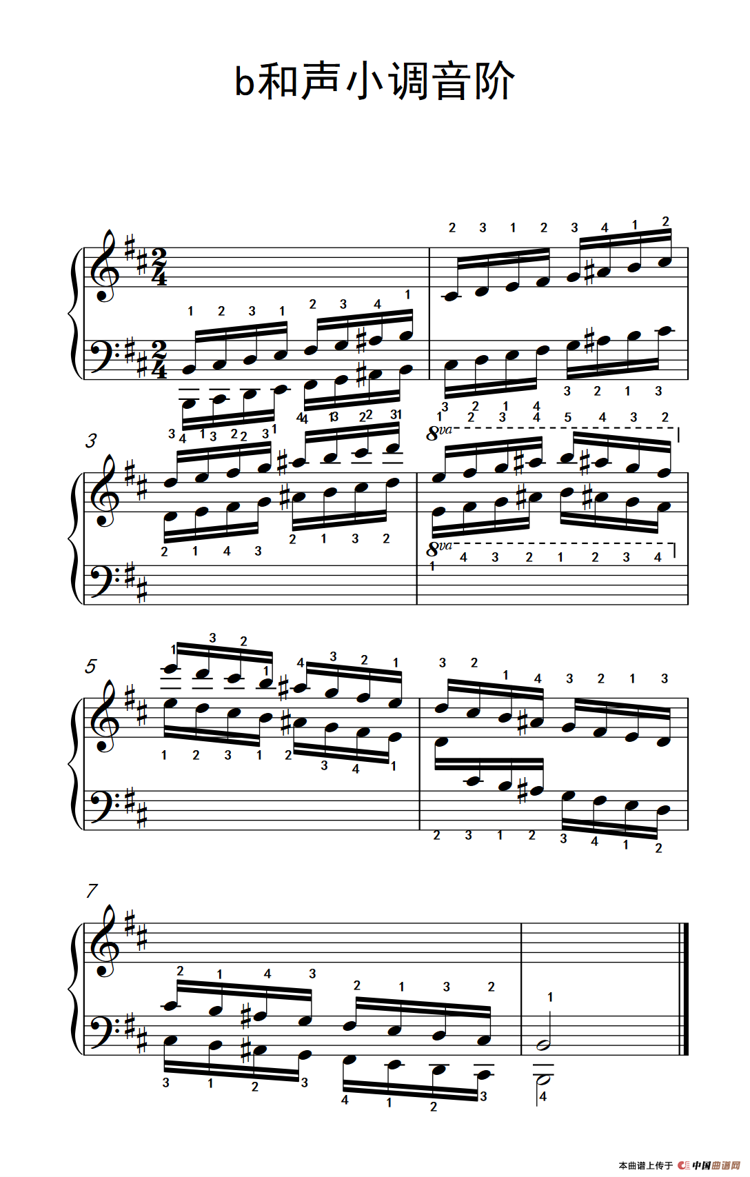 第四级 6.b和声小调音阶（中央音乐学院 钢琴（业