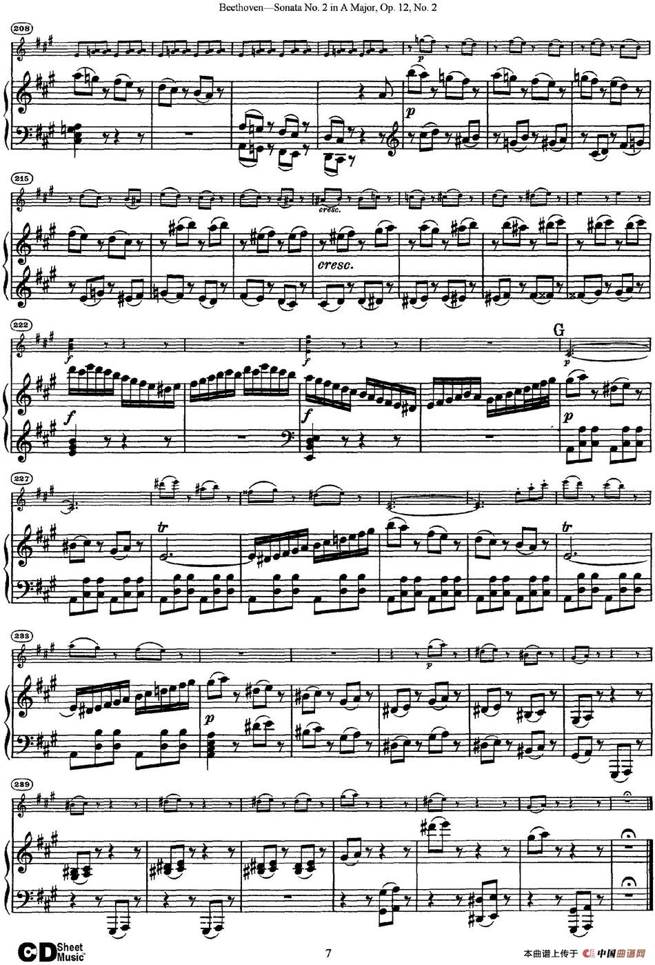Violin Sonata No.2 in A Major Op.12 No.2（小提琴+钢琴伴奏