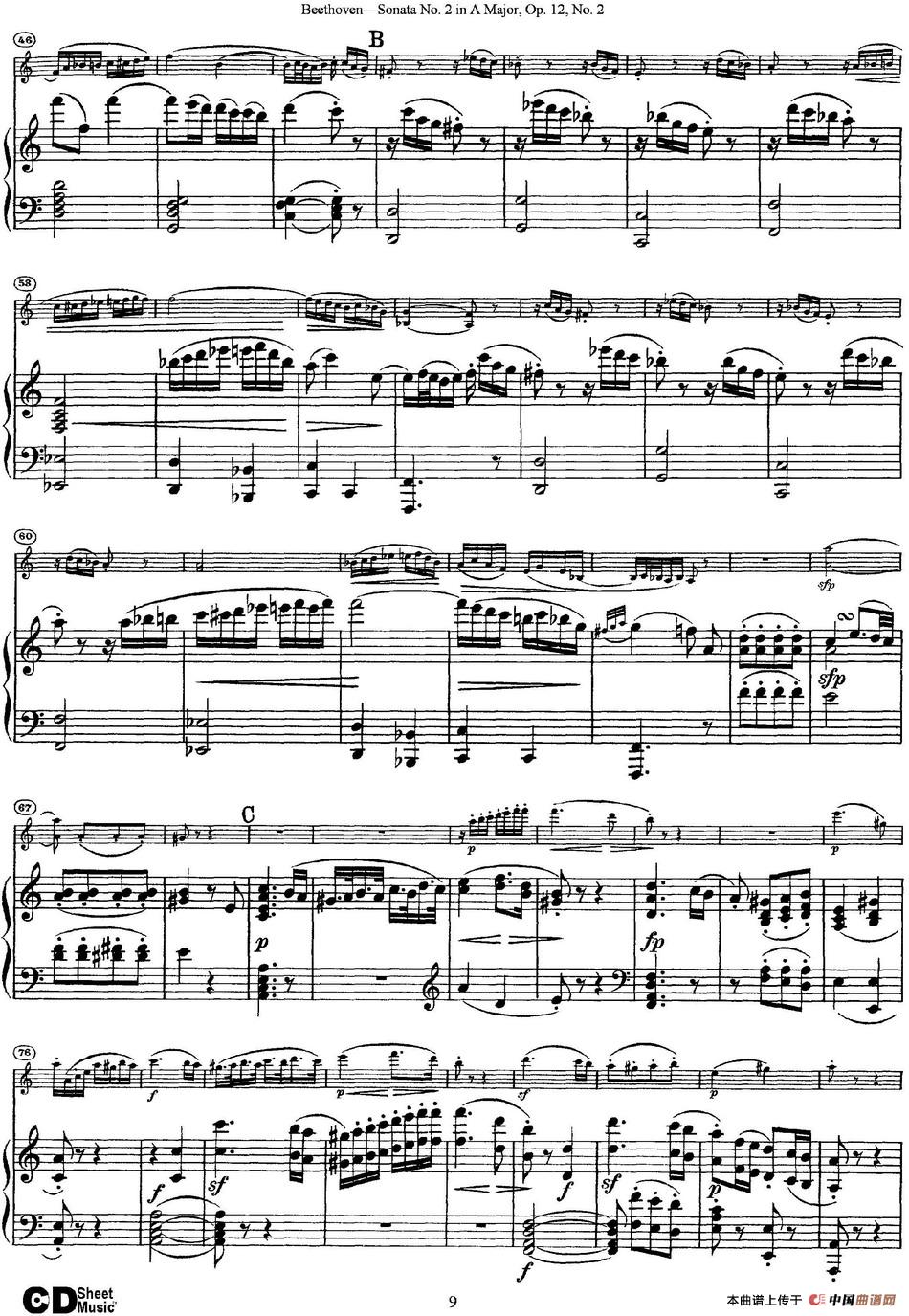 Violin Sonata No.2 in A Major Op.12 No.2（小提琴+钢琴伴奏