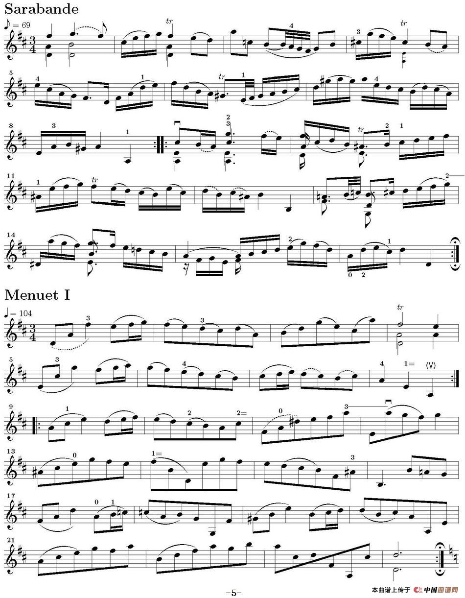 Six Suite Violincello Solo senza Basso（Suite I）（6首无伴
