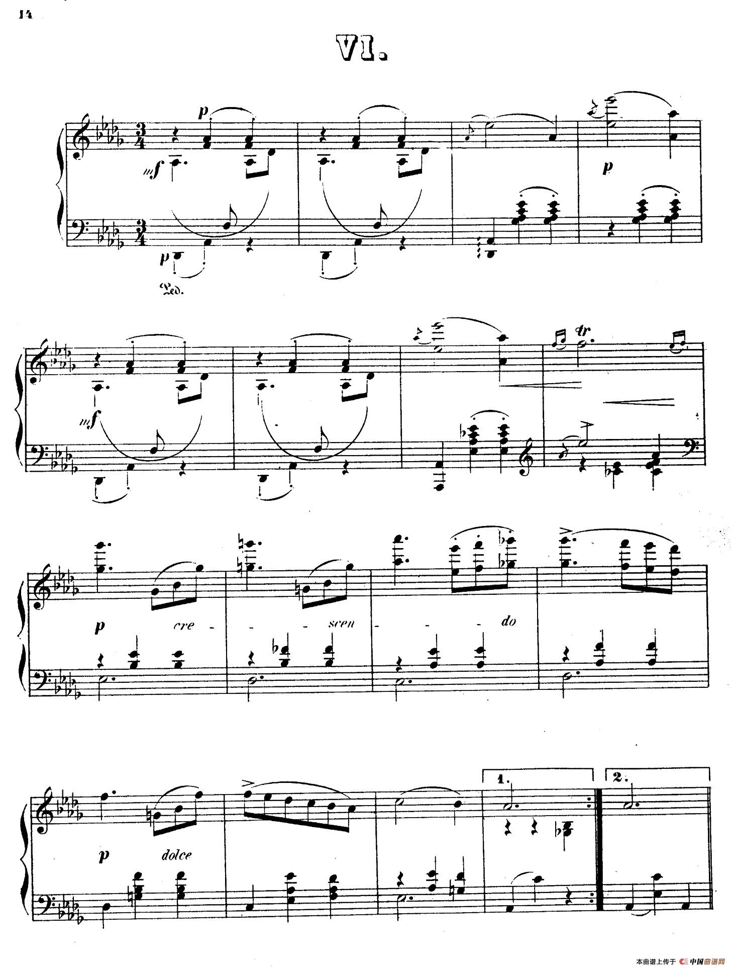 Waltzes Op.23（圆舞曲集·6、降D大调）