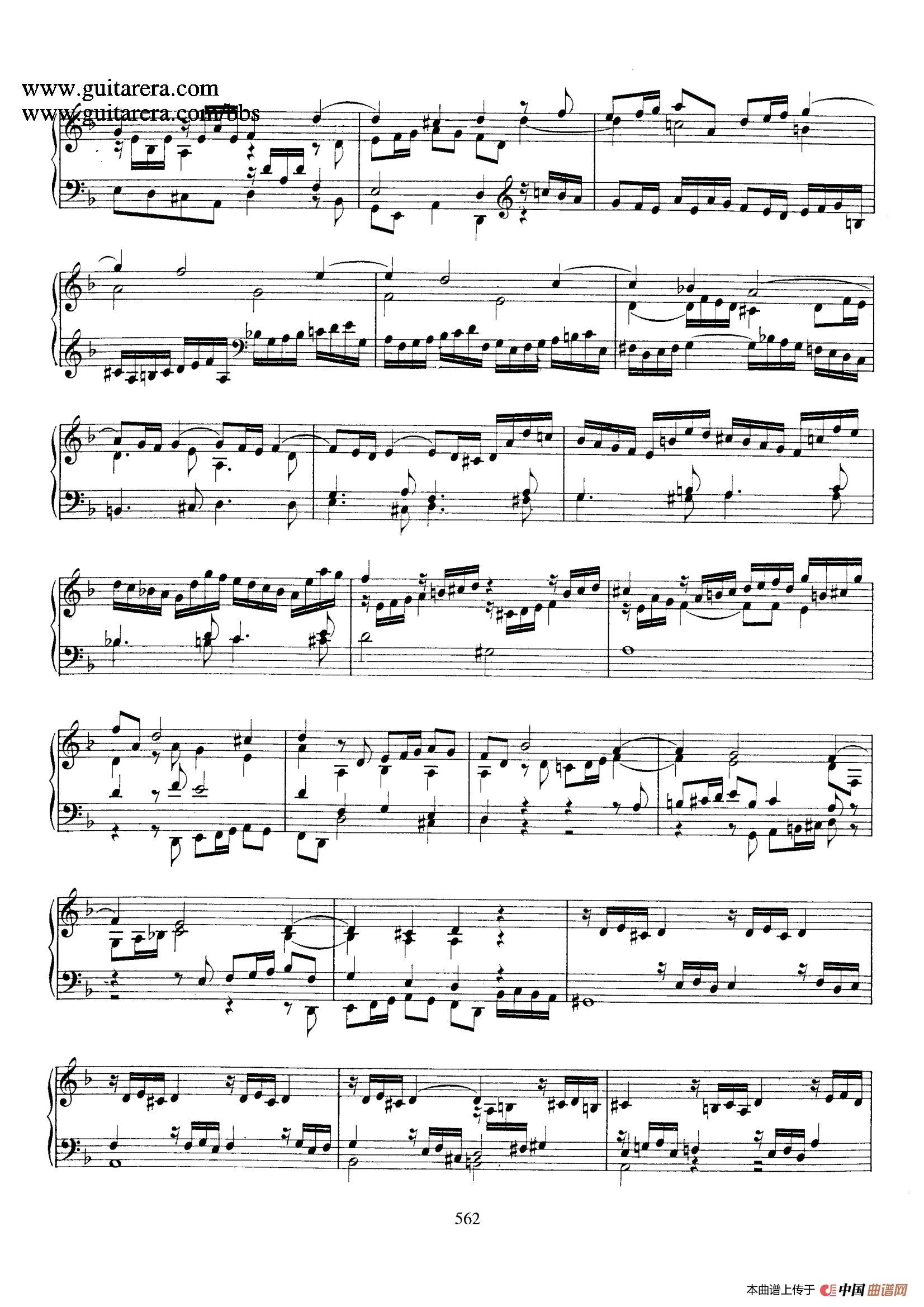 Toccata BWV 913（7首托卡塔·No.4.d小调）