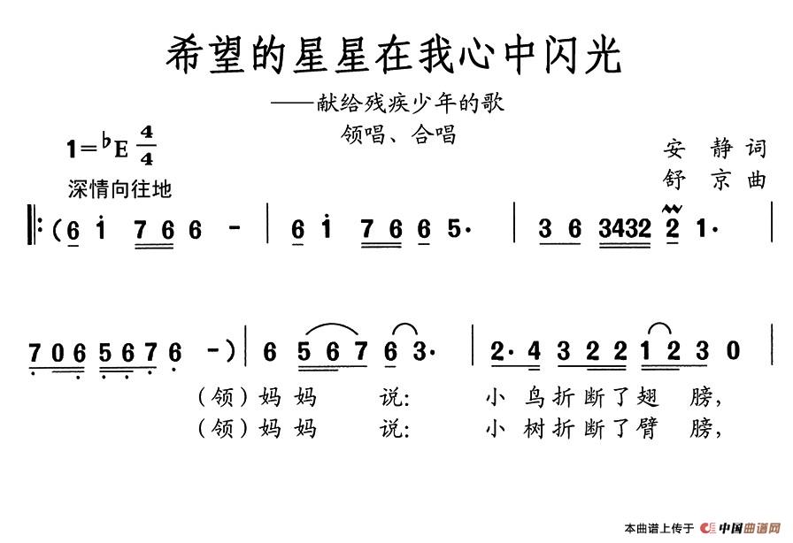 希望的星星在我心中闪光