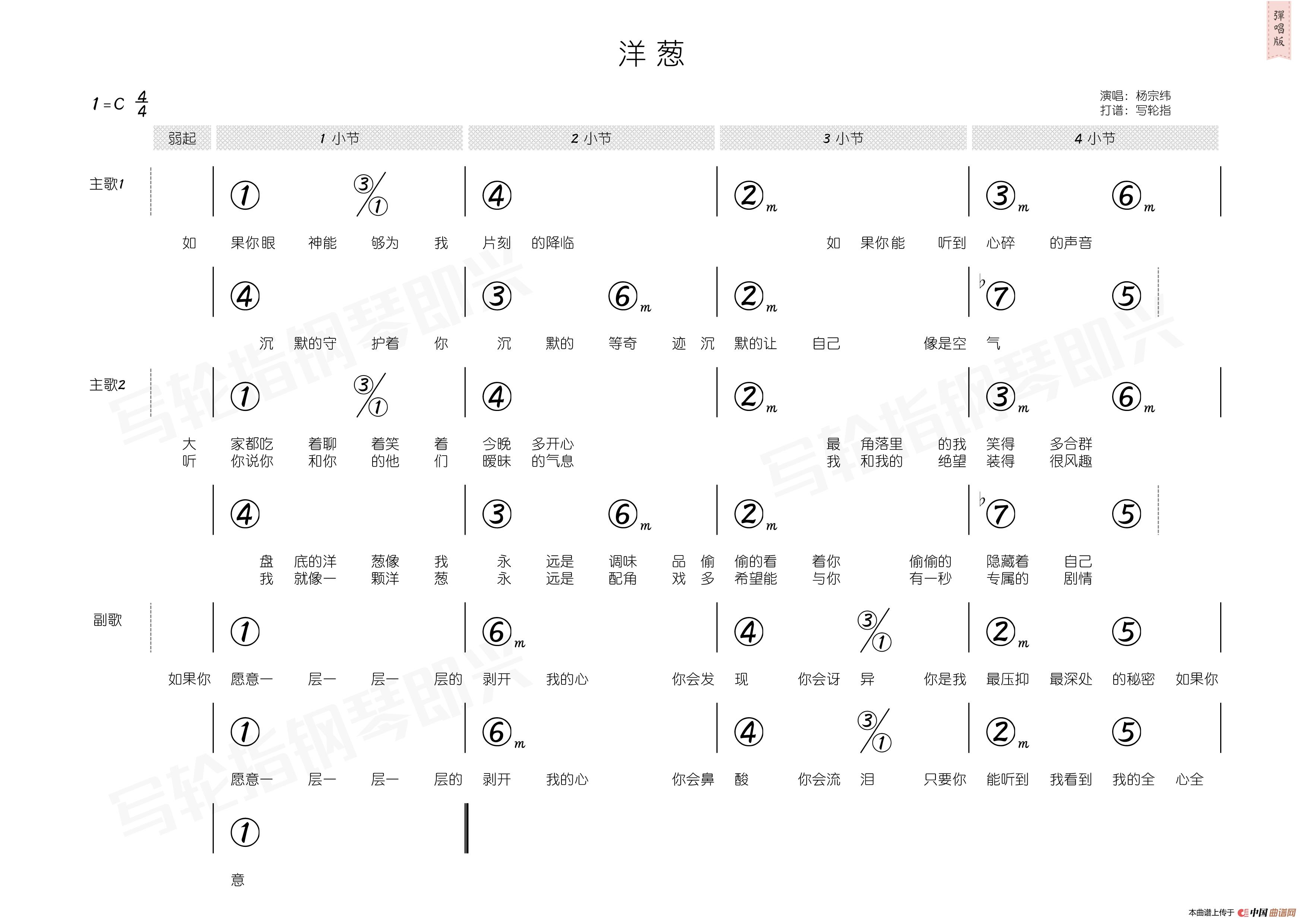 洋葱（简和谱）