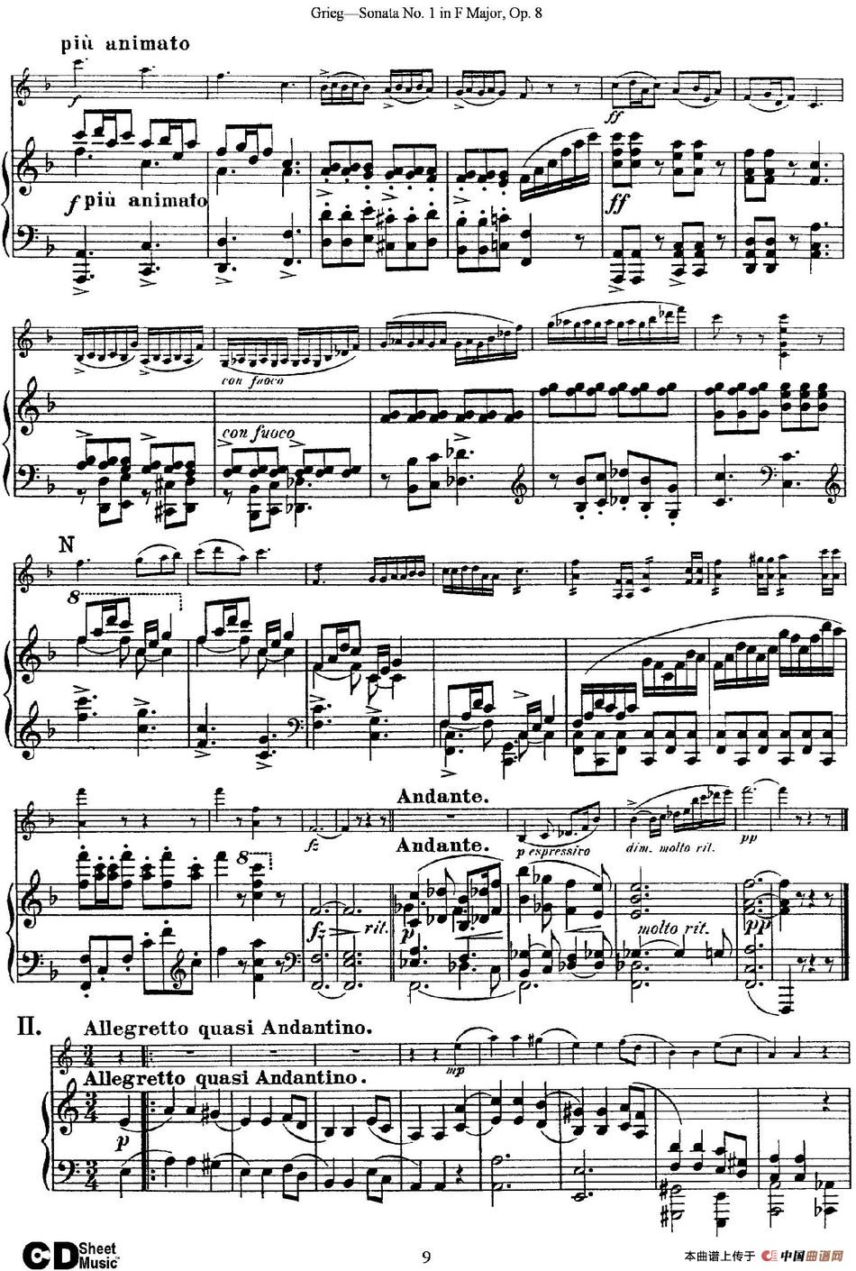 Violin Sonata No.1 Op.3（小提琴+钢琴伴奏）