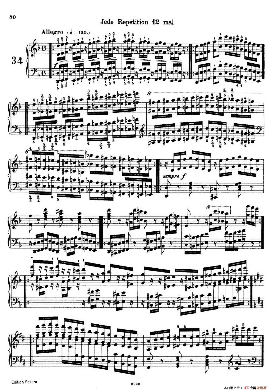 School of the Virtuoso Op.365（60首钢琴高级练习曲·3
