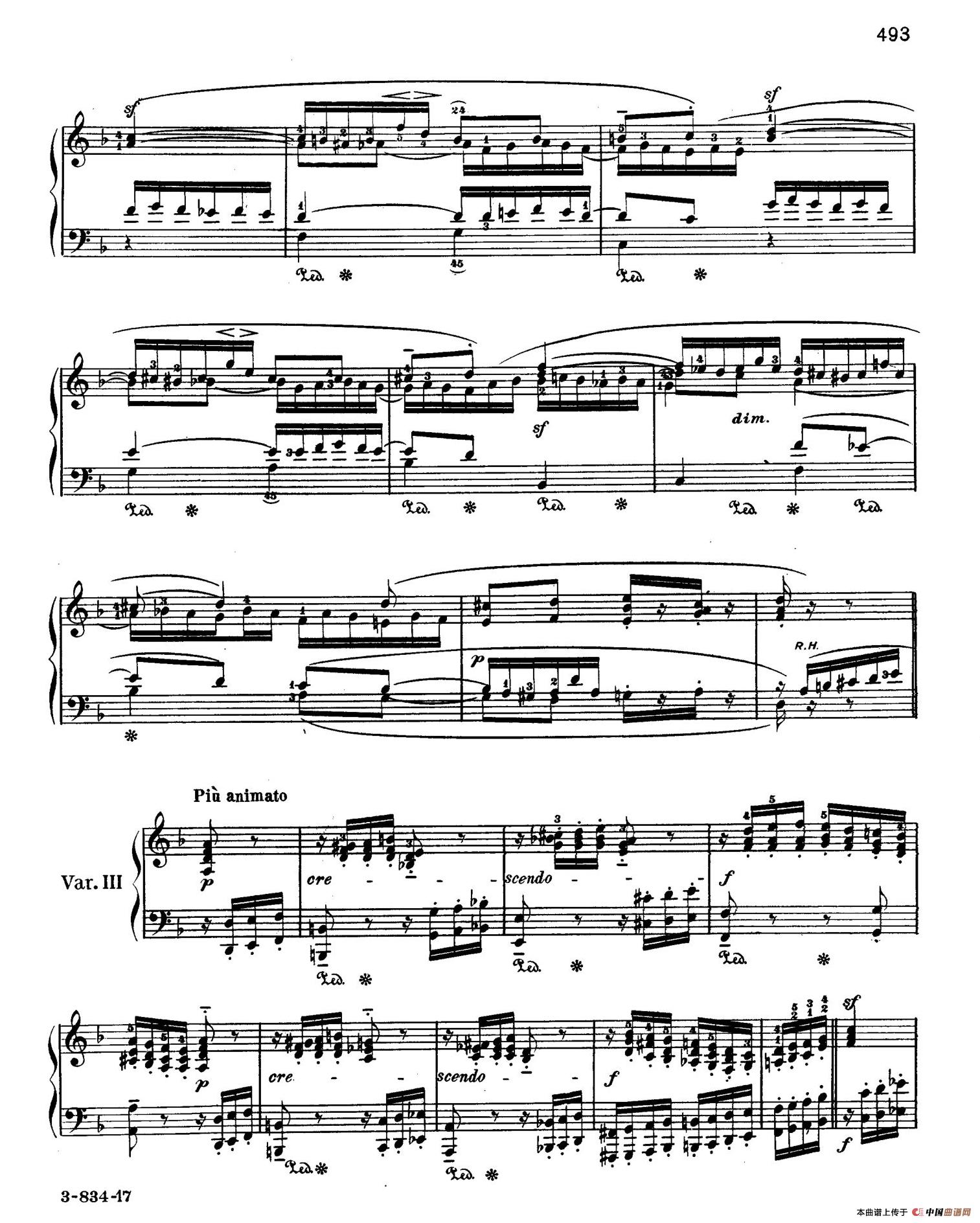 Variations Serieuses Op.54（d小调庄严变奏曲）