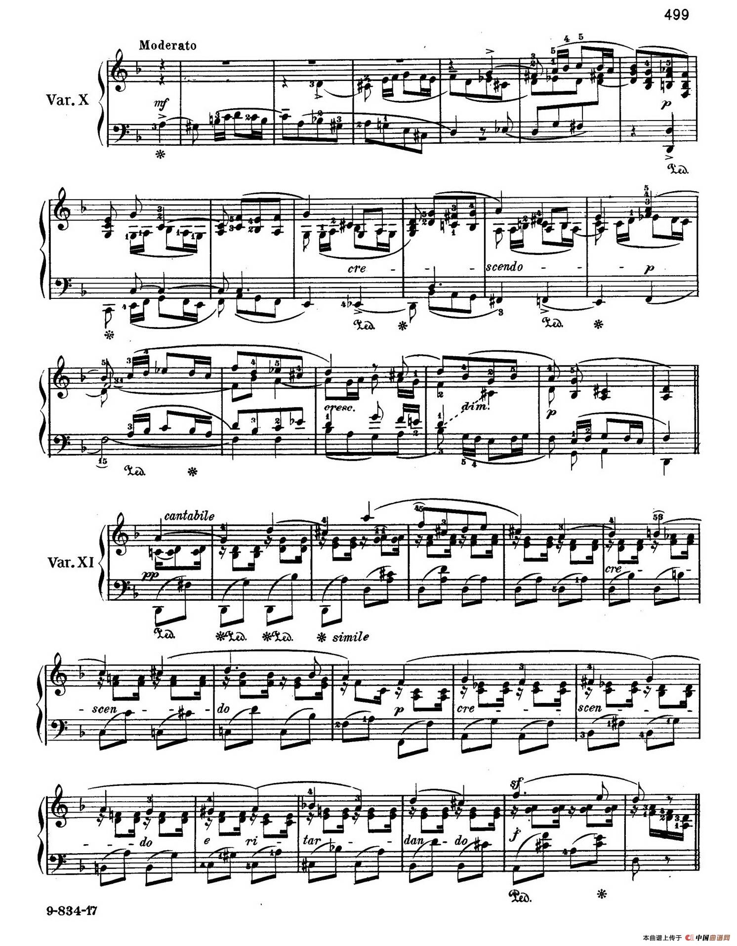 Variations Serieuses Op.54（d小调庄严变奏曲）