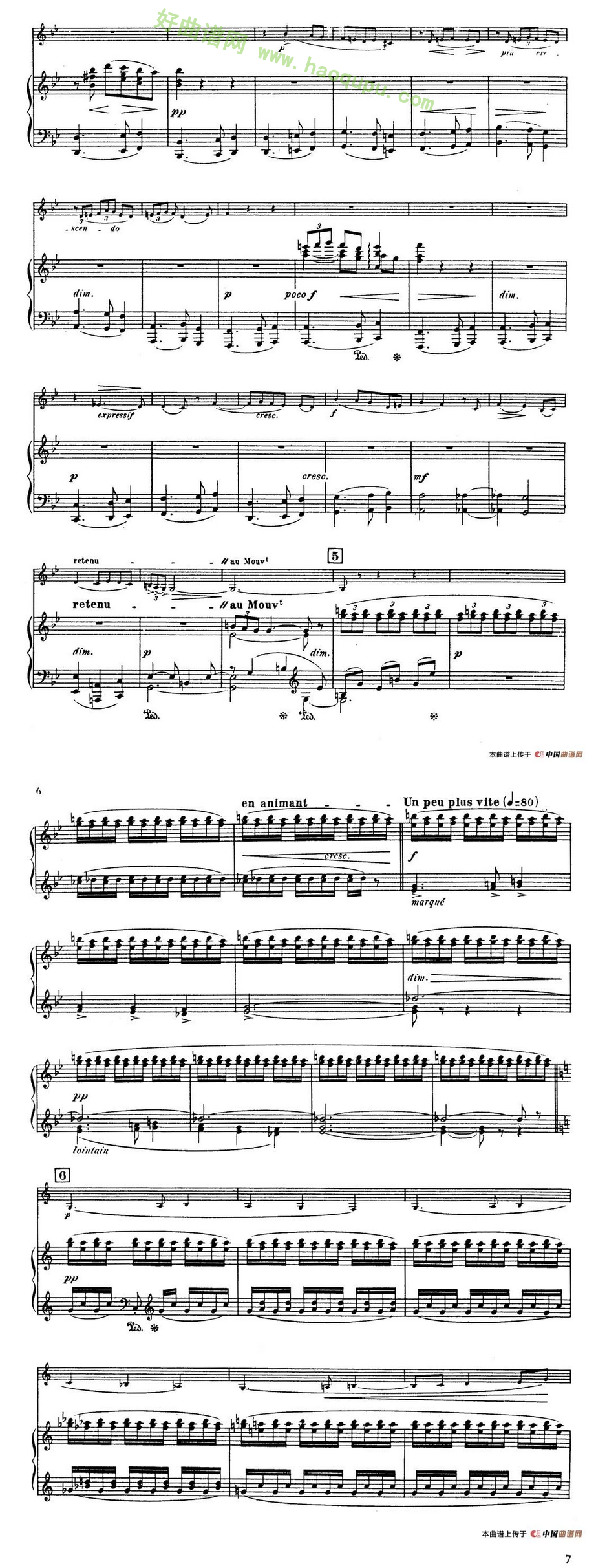 《Choral vari Op.55》（萨克斯+钢琴伴奏）萨克斯简谱第4张