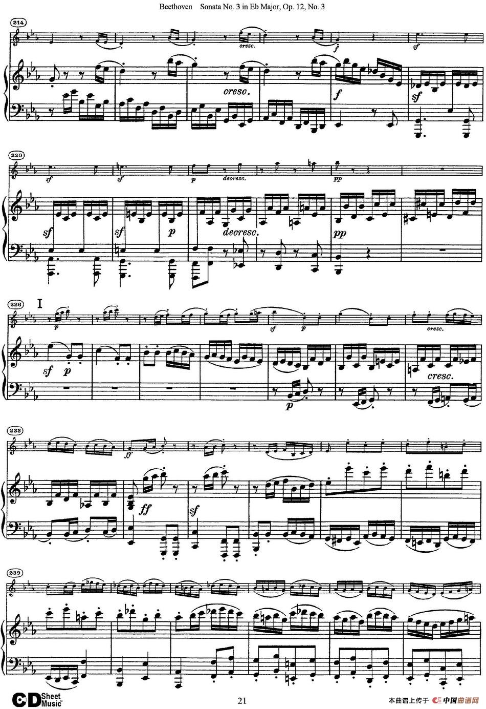 Violin Sonata No.3 in Eb Major Op.12 No.3（小提琴+钢琴伴