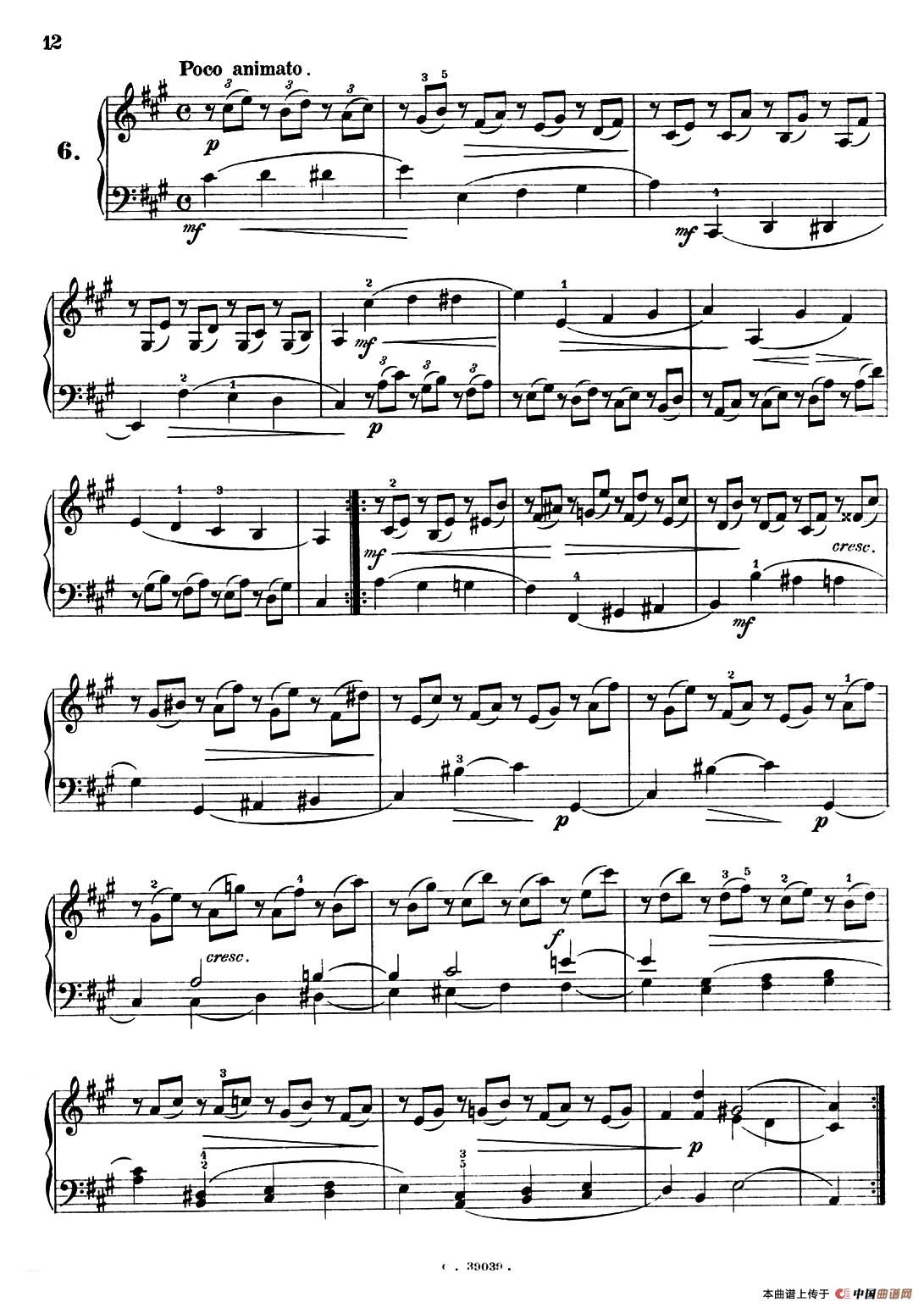 36 Etudes Rhythmiques et Melodiques Op.105（36首节奏与旋律