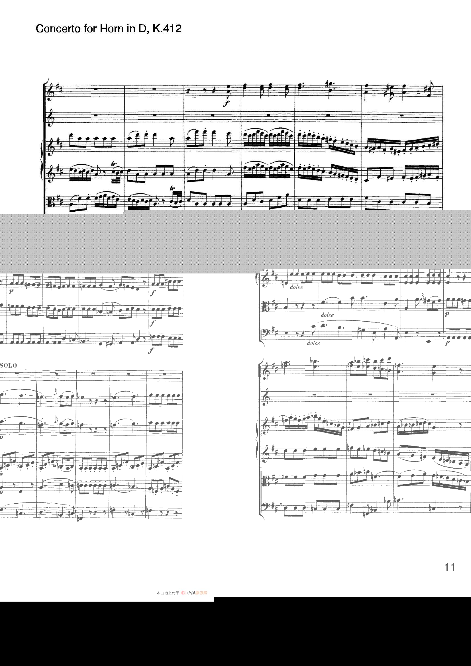 Concerto for Horn in D，K.412（D大调第一圆号协奏曲