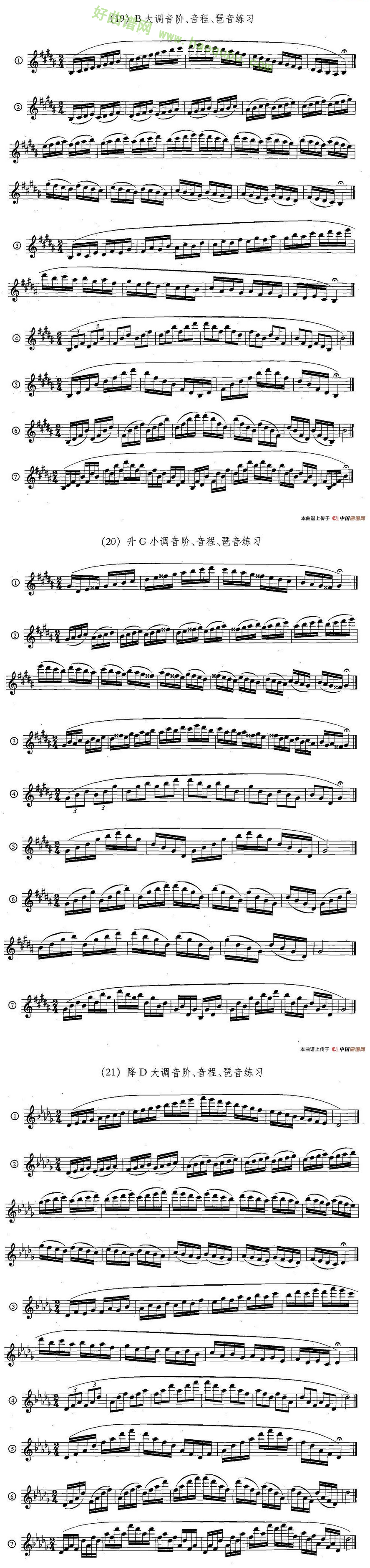 《萨克斯练习曲合集》（5—33）（日常基础练习）萨克斯简谱第8张