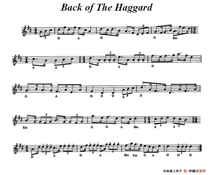 Back of The Haggard（爱尔兰民歌）