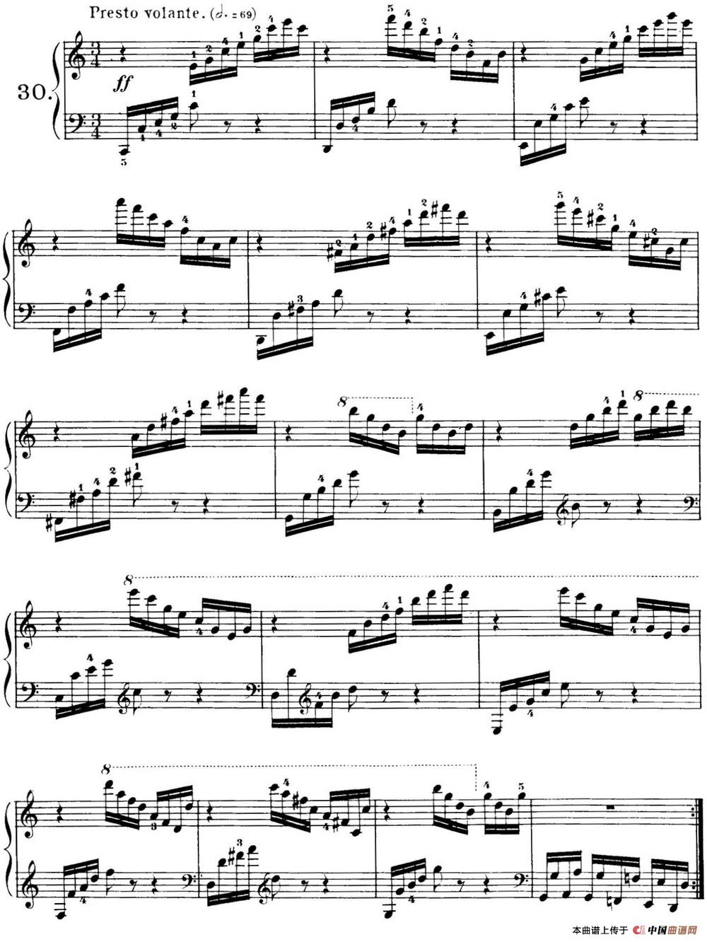 40首车尔尼Op.299钢琴快速练习曲（NO.30）