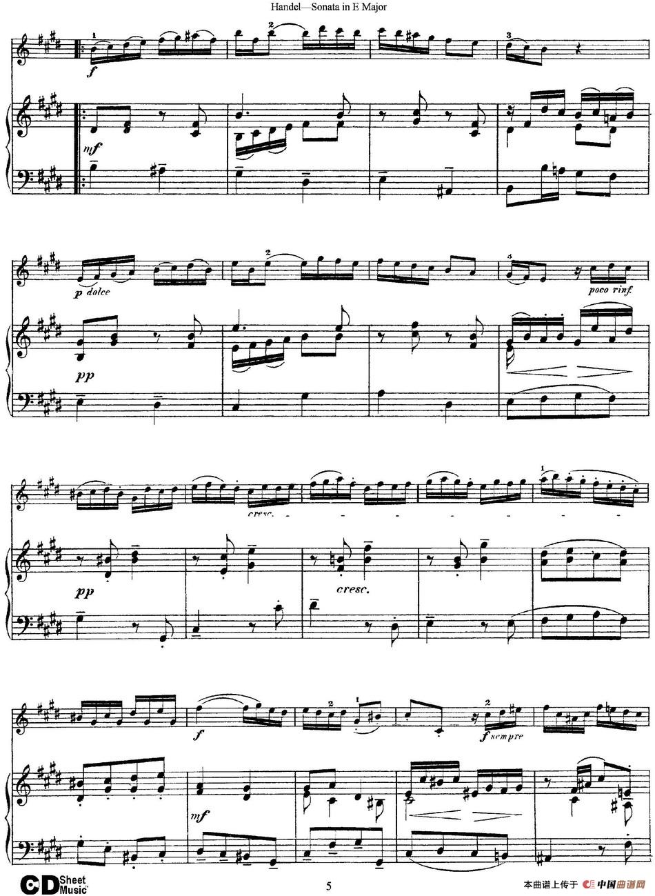Violin Sonata No.6 in E major（小提琴+钢琴伴奏）
