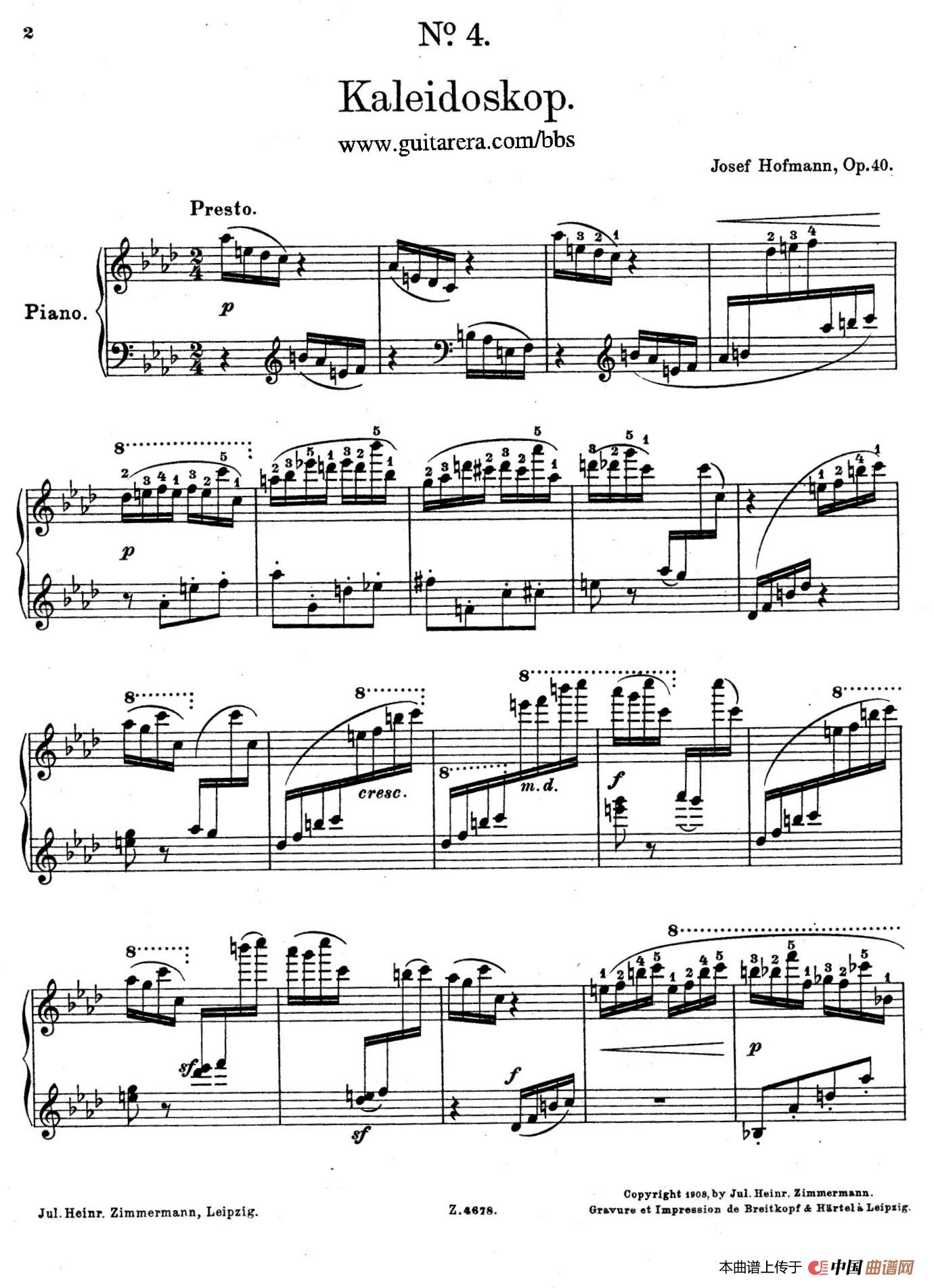 Charakterskizzen Op.40（个性素描 4. 万花筒 Kaleidosko