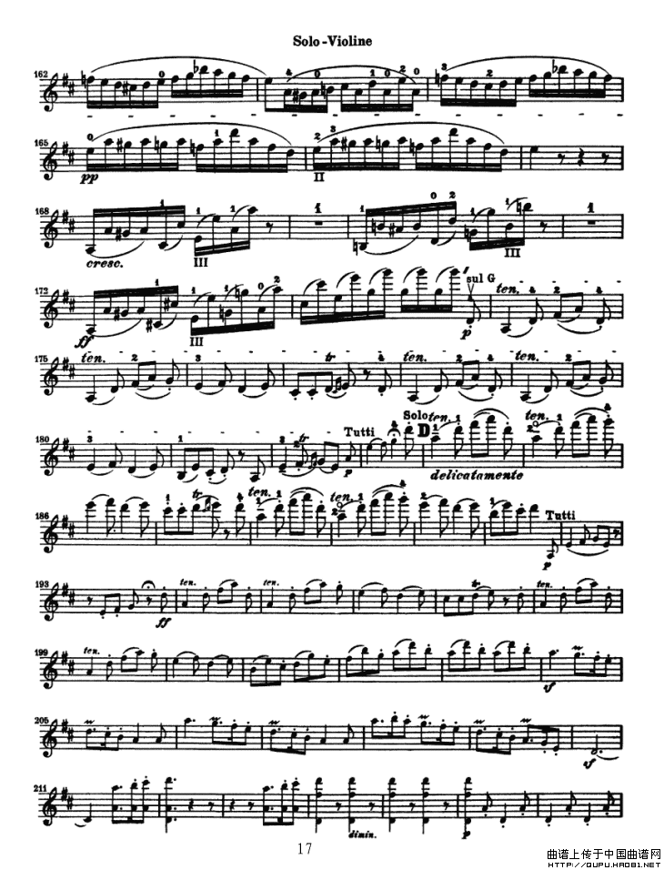 Konzert fur Violine（贝多芬小提琴协奏曲）