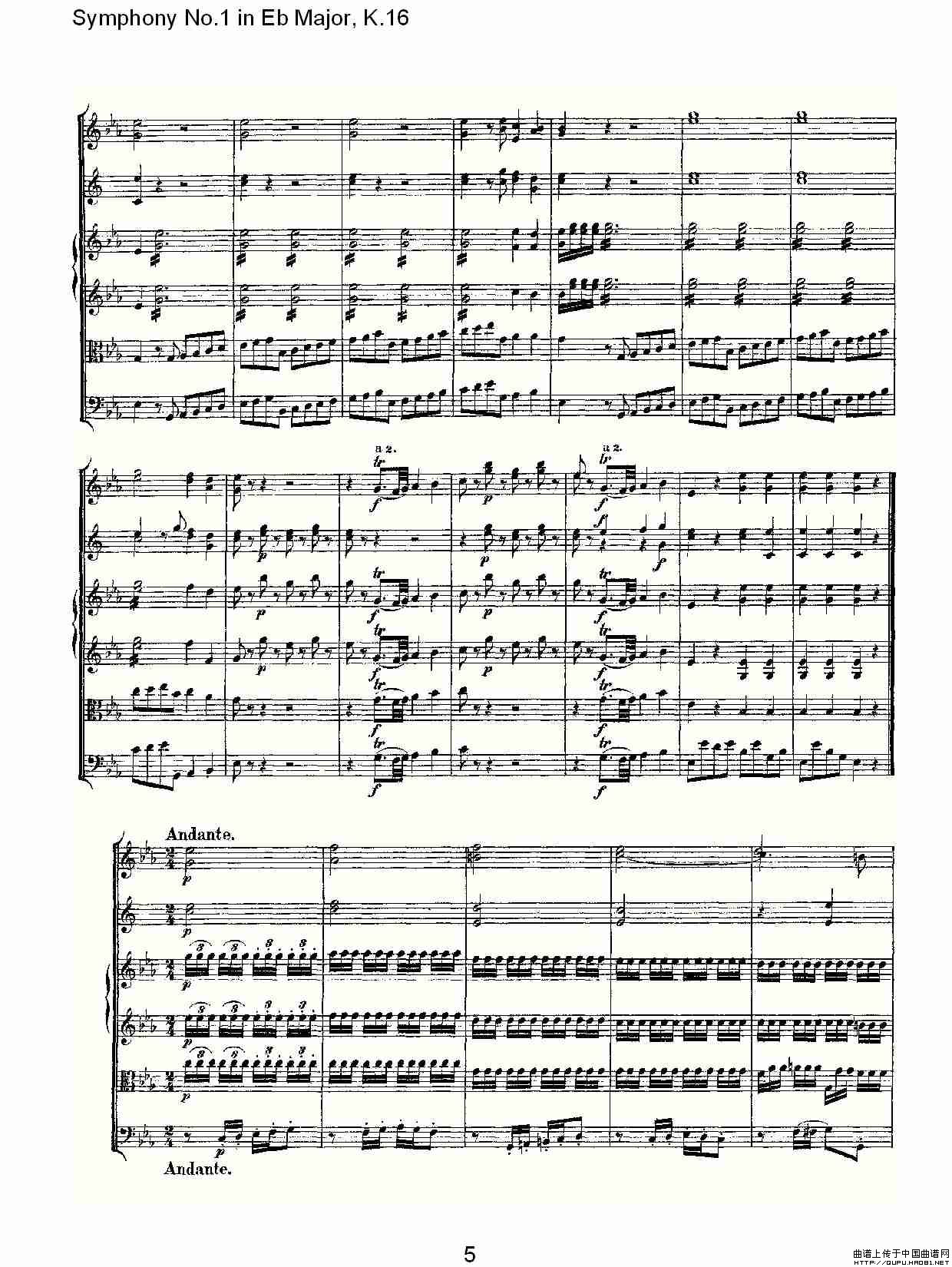 Symphony No.1 in Eb Major，K.16（Eb大调第一交响曲K.1