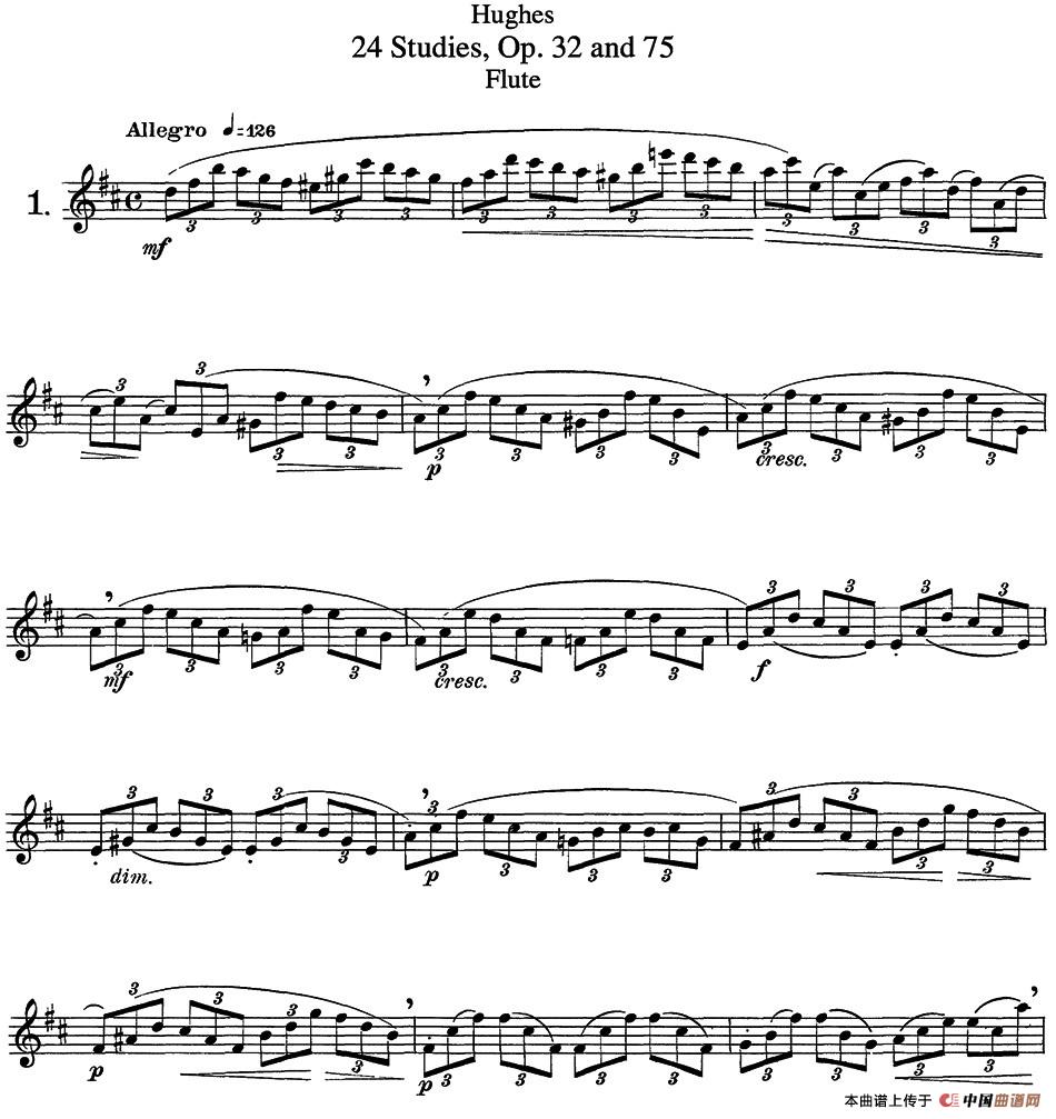 胡埃斯24首练习曲Op.32（NO.1）