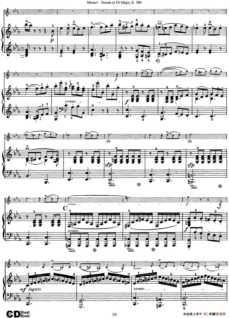 Violin Sonata in Eb Major K.380（小提琴+钢琴伴奏）