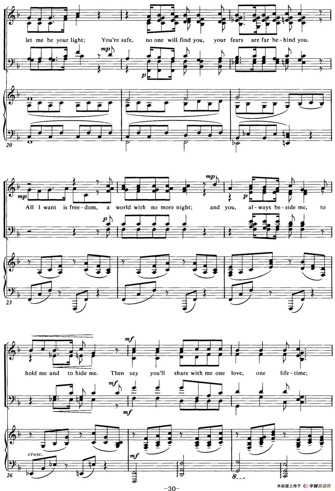 Choral Suite from The Phantom of the Opera（5 ALL I ASK OF Y