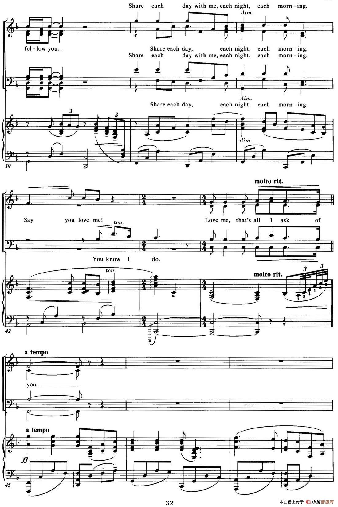 Choral Suite from The Phantom of the Opera（5 ALL I ASK OF Y