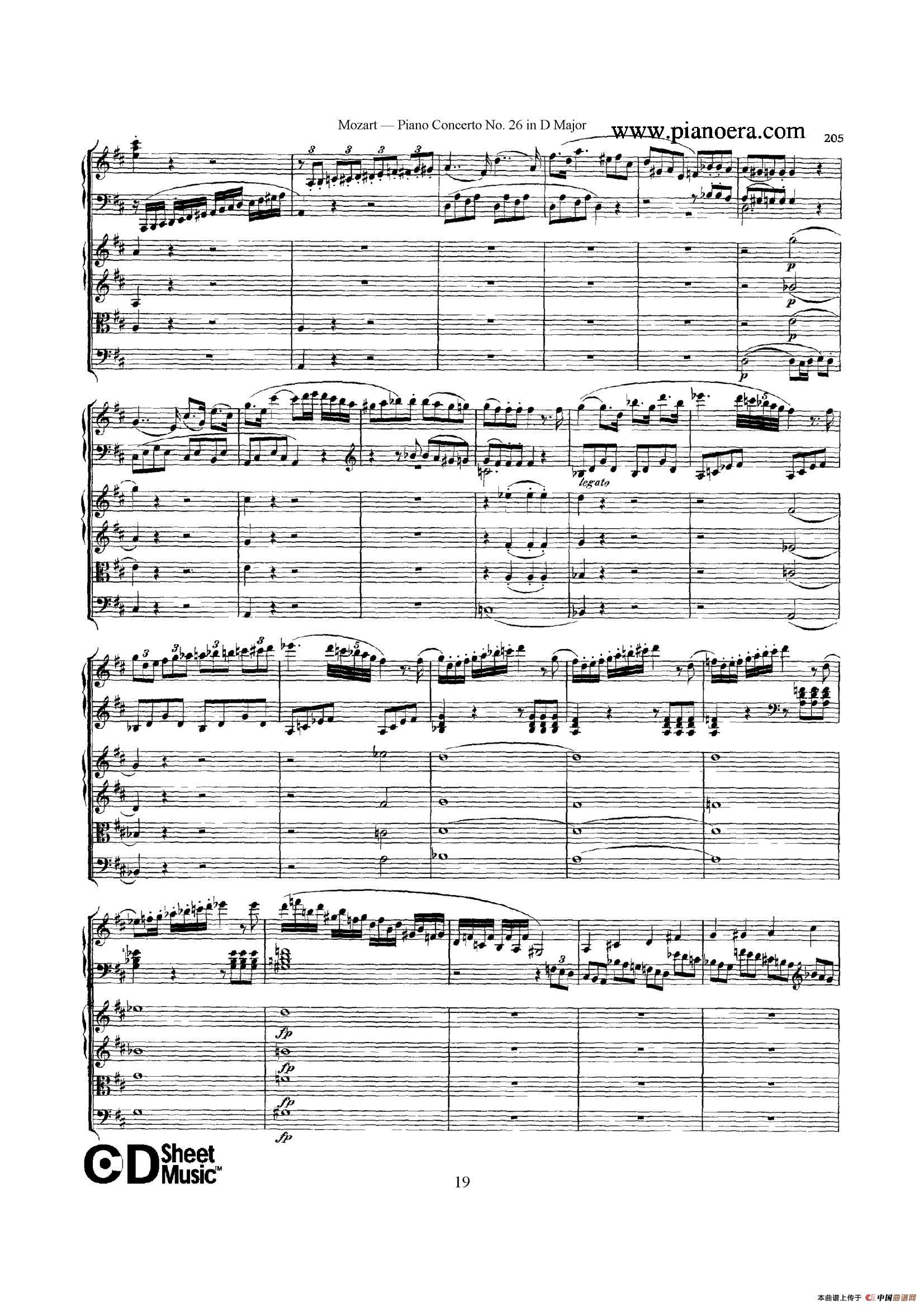 Piano Concerto No.26 in D Major  K.537（D大调第二十六钢