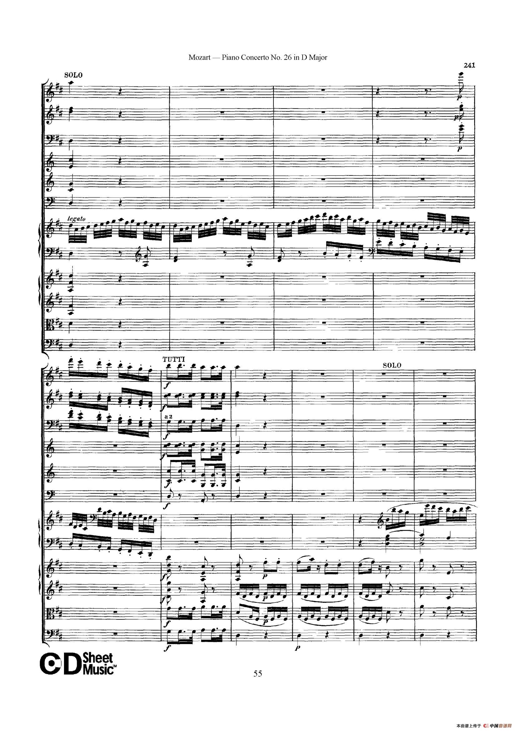 Piano Concerto No.26 in D Major  K.537（D大调第二十六钢