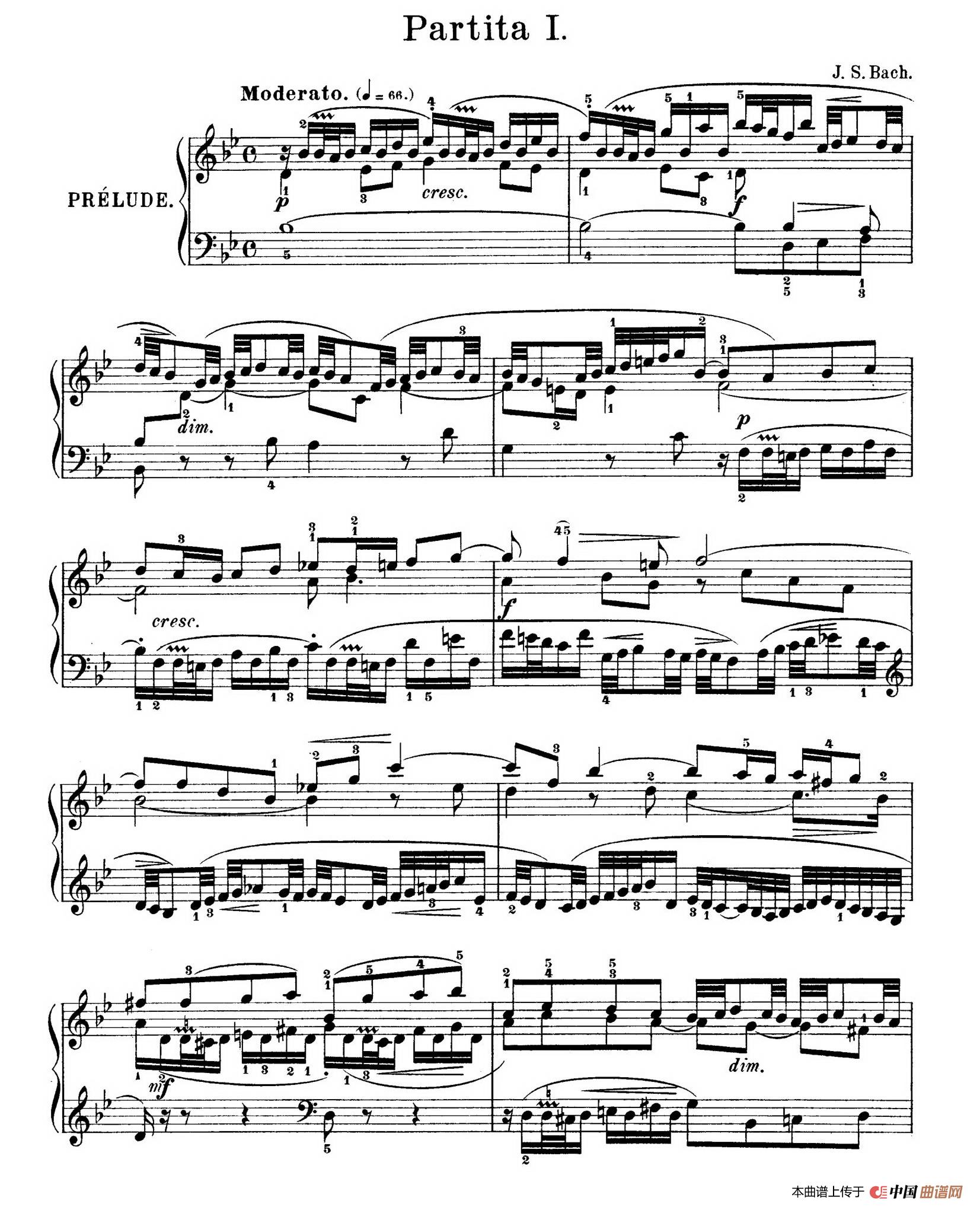 Six Partitas BWV 825-830（6首帕蒂塔·1）