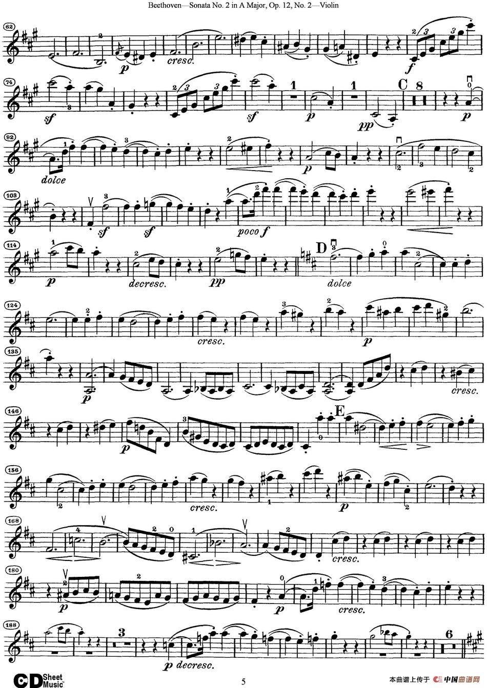 Violin Sonata No.2 in A Major Op.12 No.2