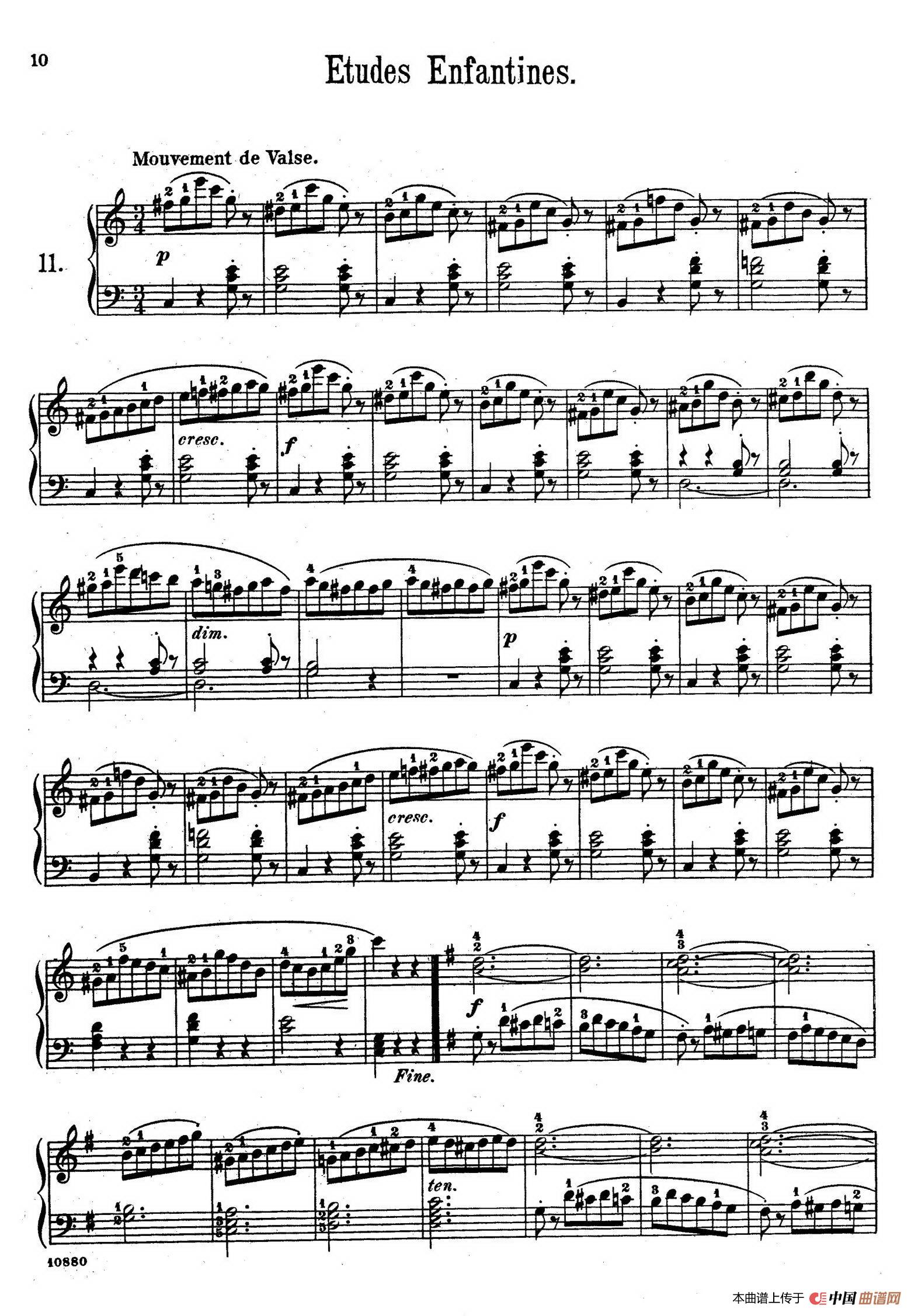 Etudes Enfantines Op.37（儿童钢琴练习曲 第11——14首