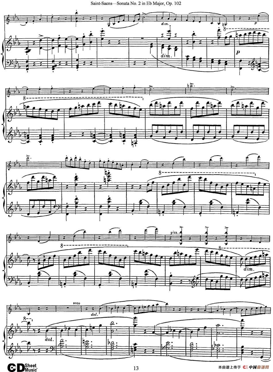 Violin Sonata No.2 in Eb Major Op.102（小提琴+钢琴伴奏）