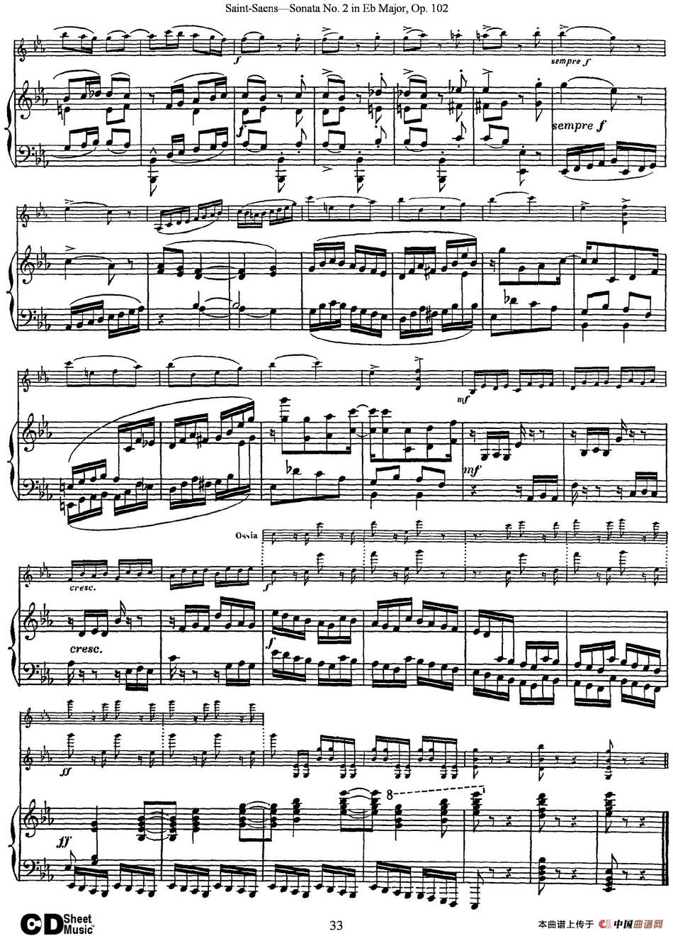 Violin Sonata No.2 in Eb Major Op.102（小提琴+钢琴伴奏）