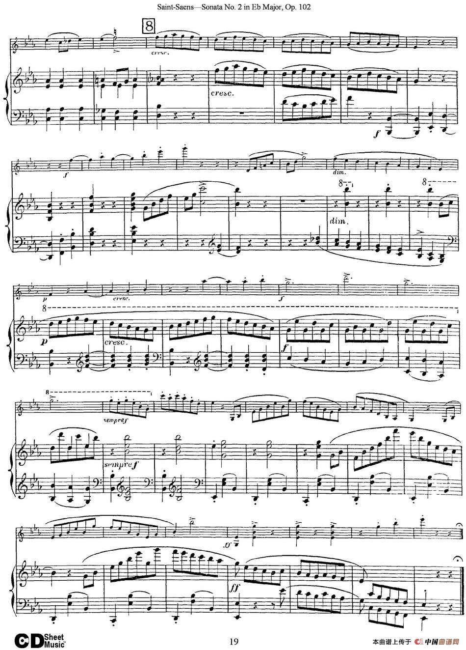 Violin Sonata No.2 in Eb Major Op.102（小提琴+钢琴伴奏）