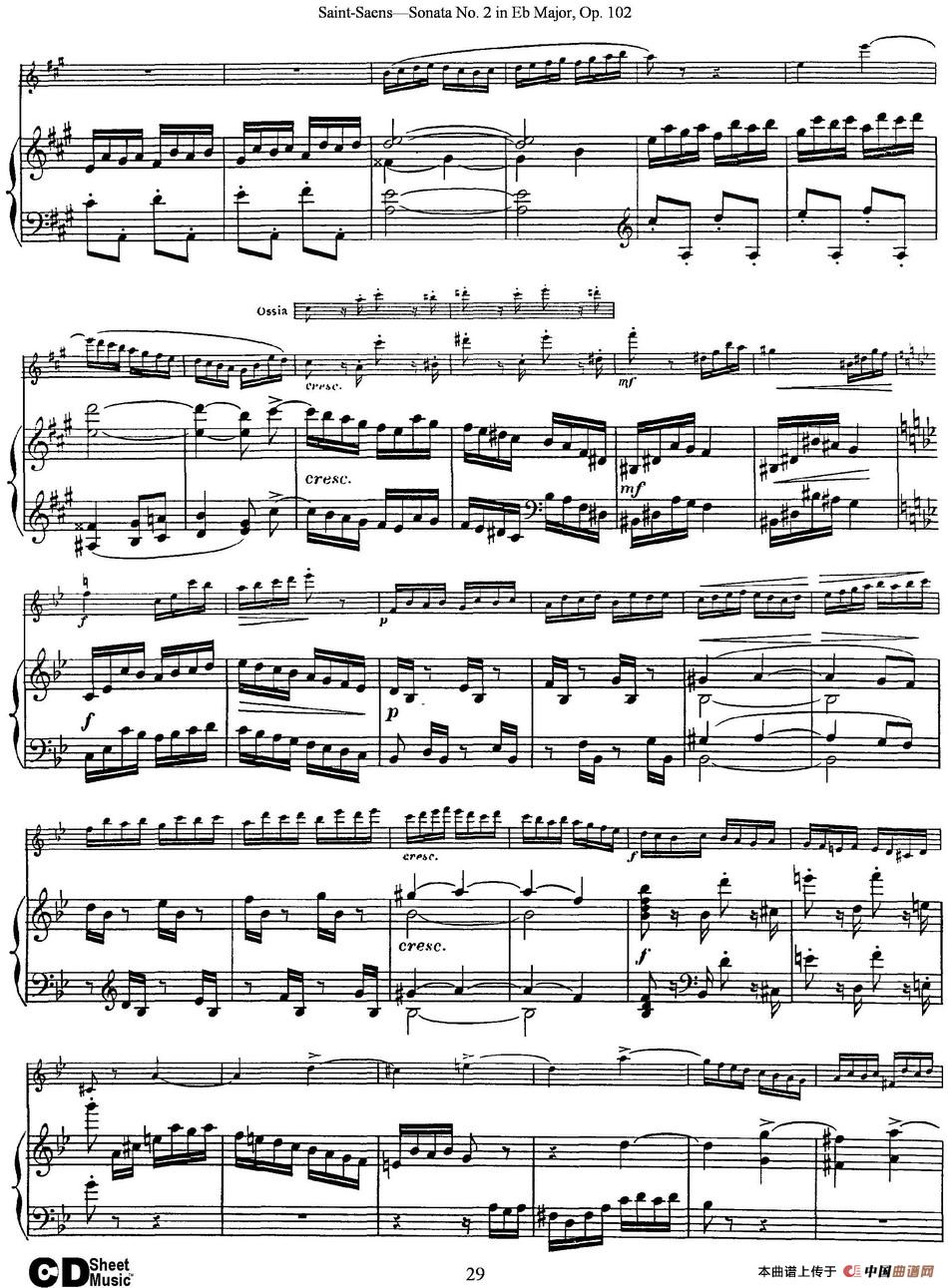 Violin Sonata No.2 in Eb Major Op.102（小提琴+钢琴伴奏）