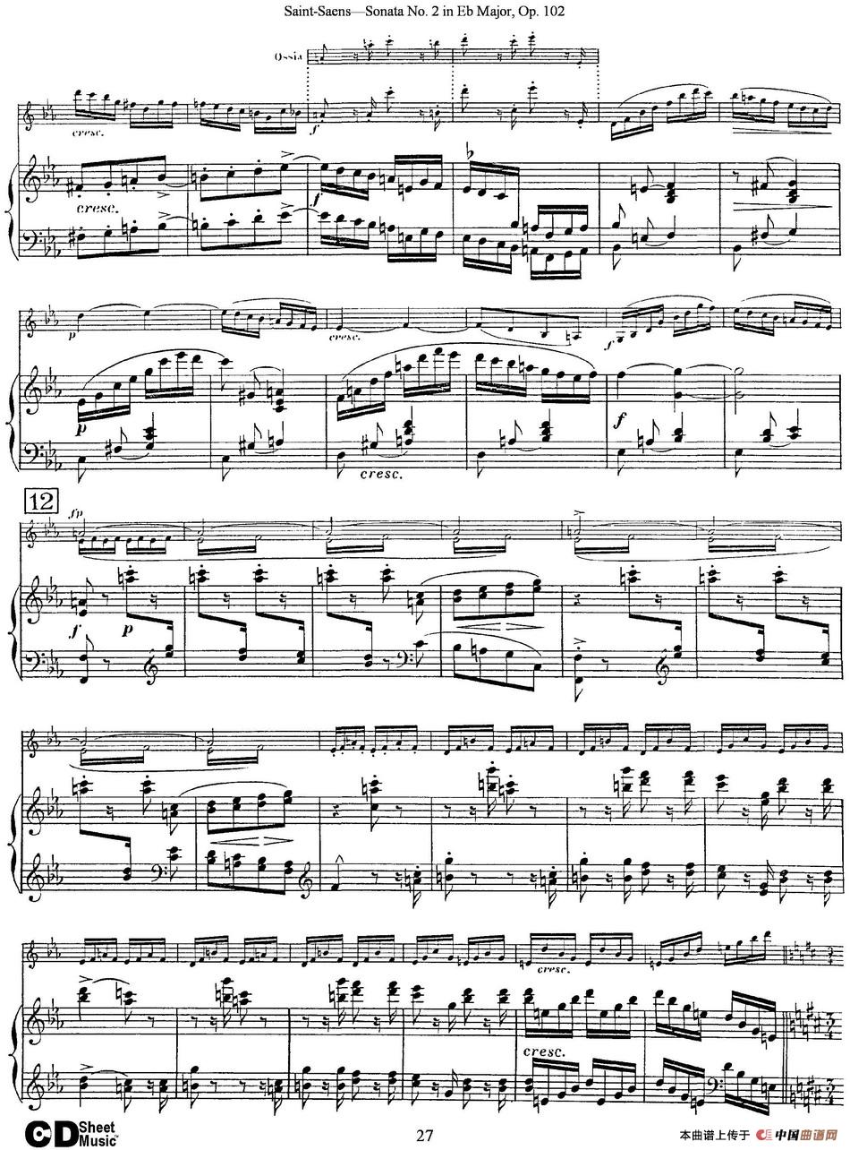 Violin Sonata No.2 in Eb Major Op.102（小提琴+钢琴伴奏）