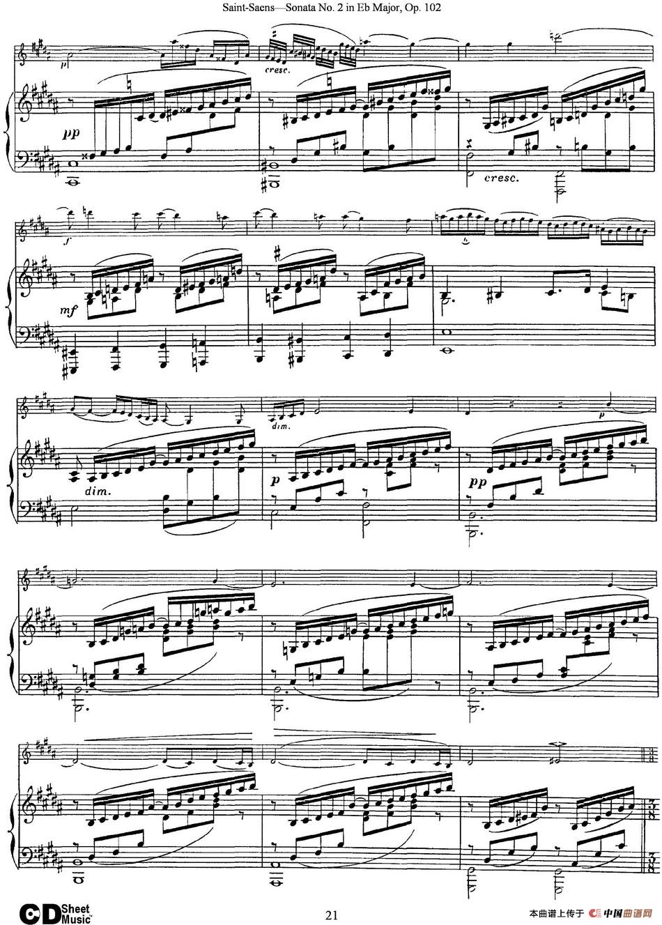 Violin Sonata No.2 in Eb Major Op.102（小提琴+钢琴伴奏）