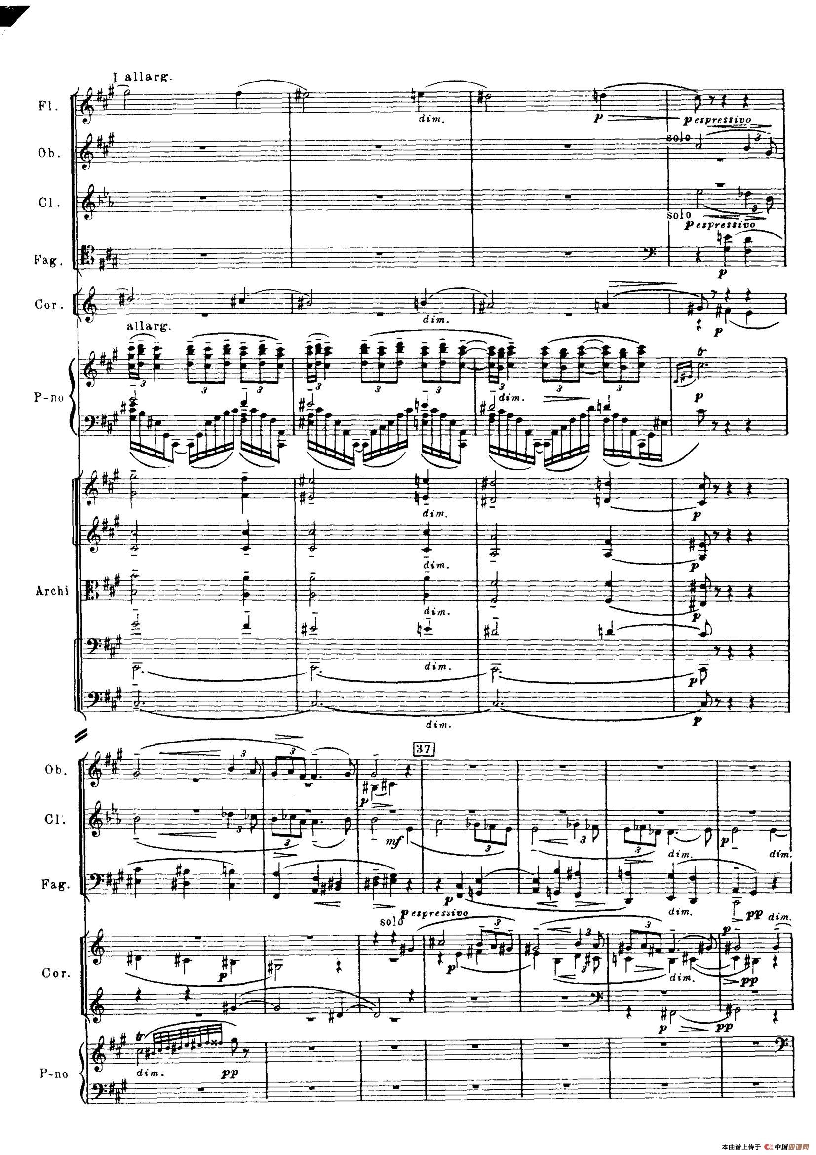 拉赫玛尼诺夫第三钢琴协奏曲总谱完整版（P61—
