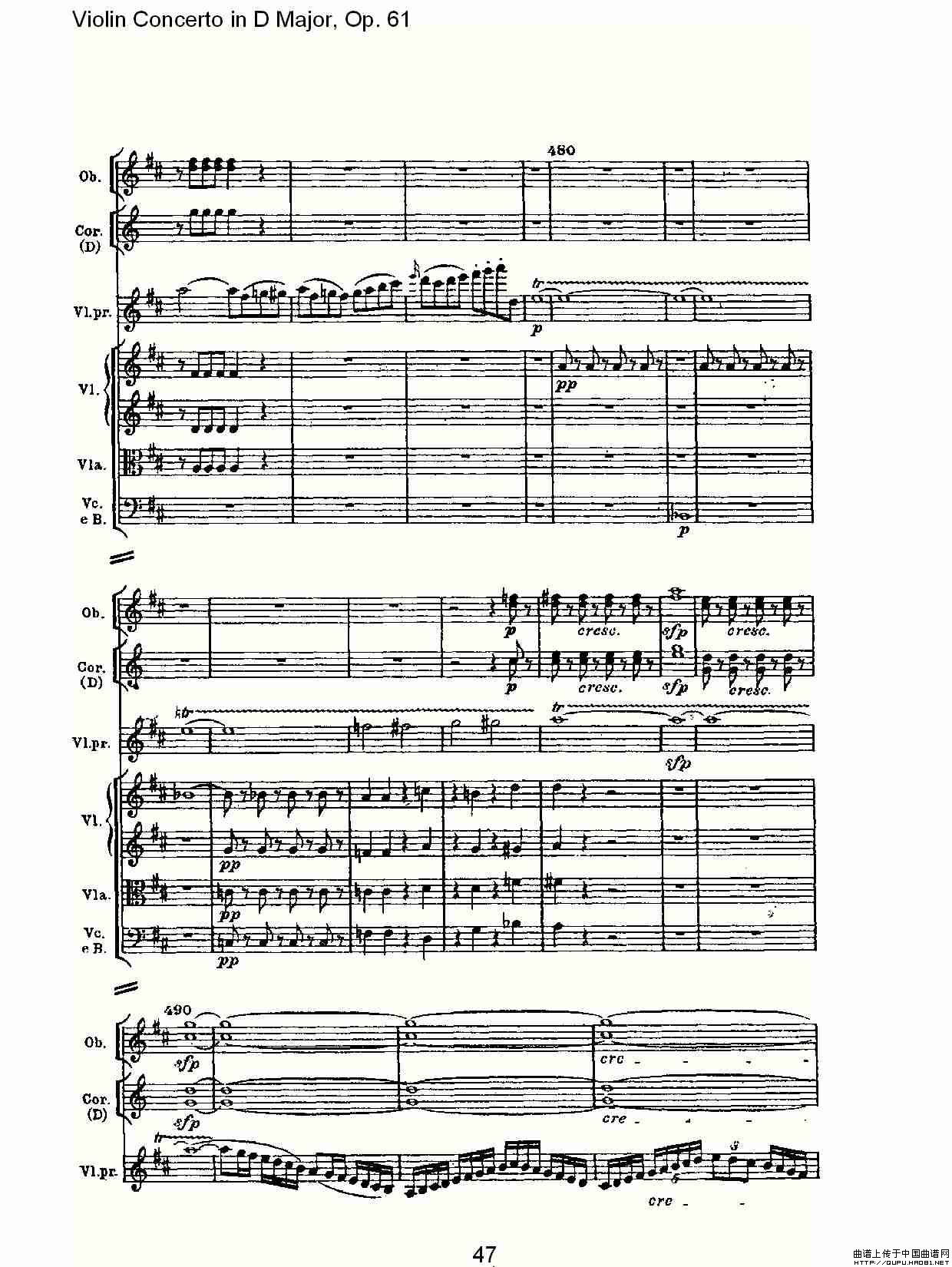 D大调小提琴协奏曲 Op.61第一乐章（二）
