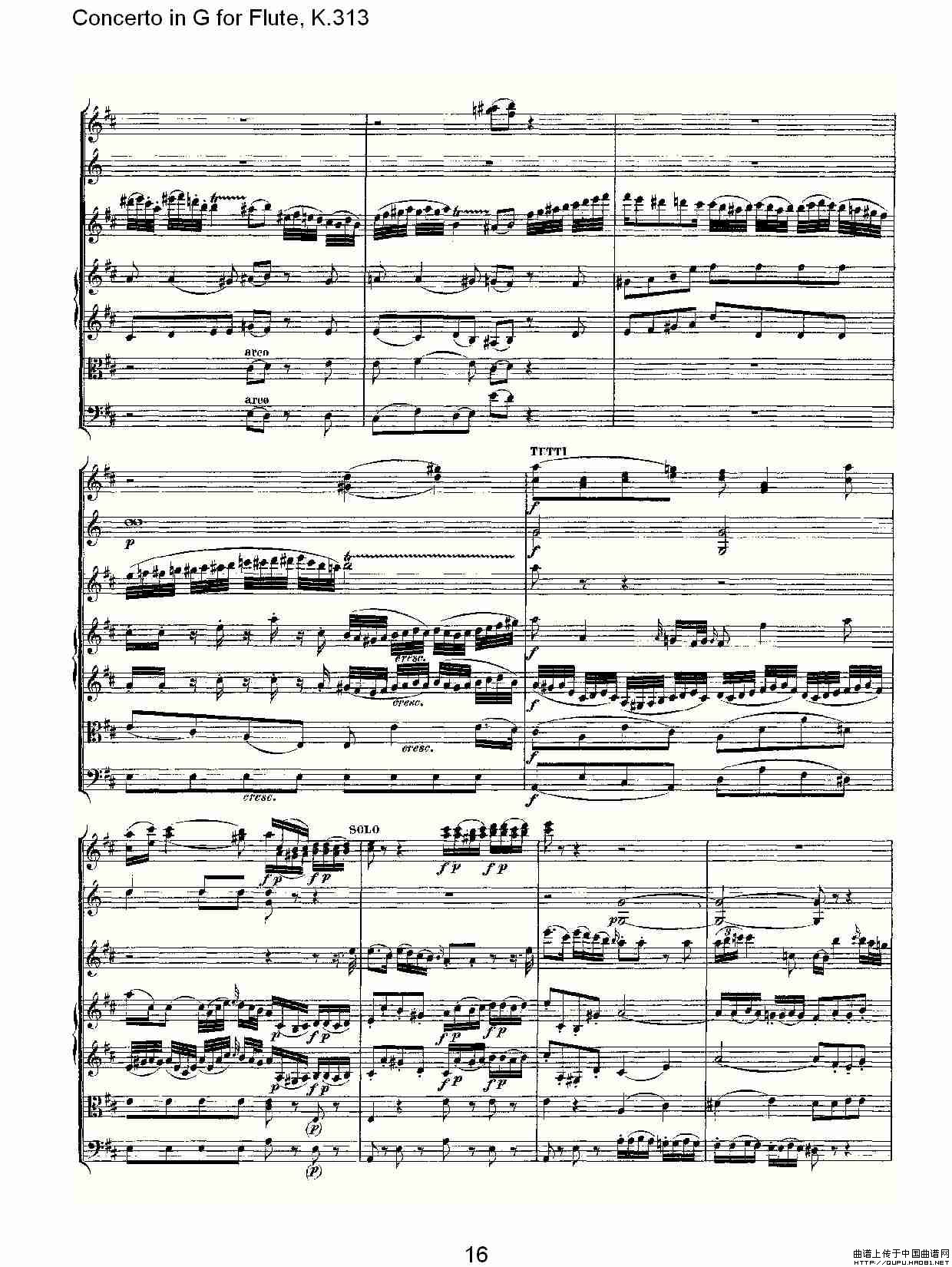 Concerto in G for Flute, K.313（G调长笛协奏曲, K.313）